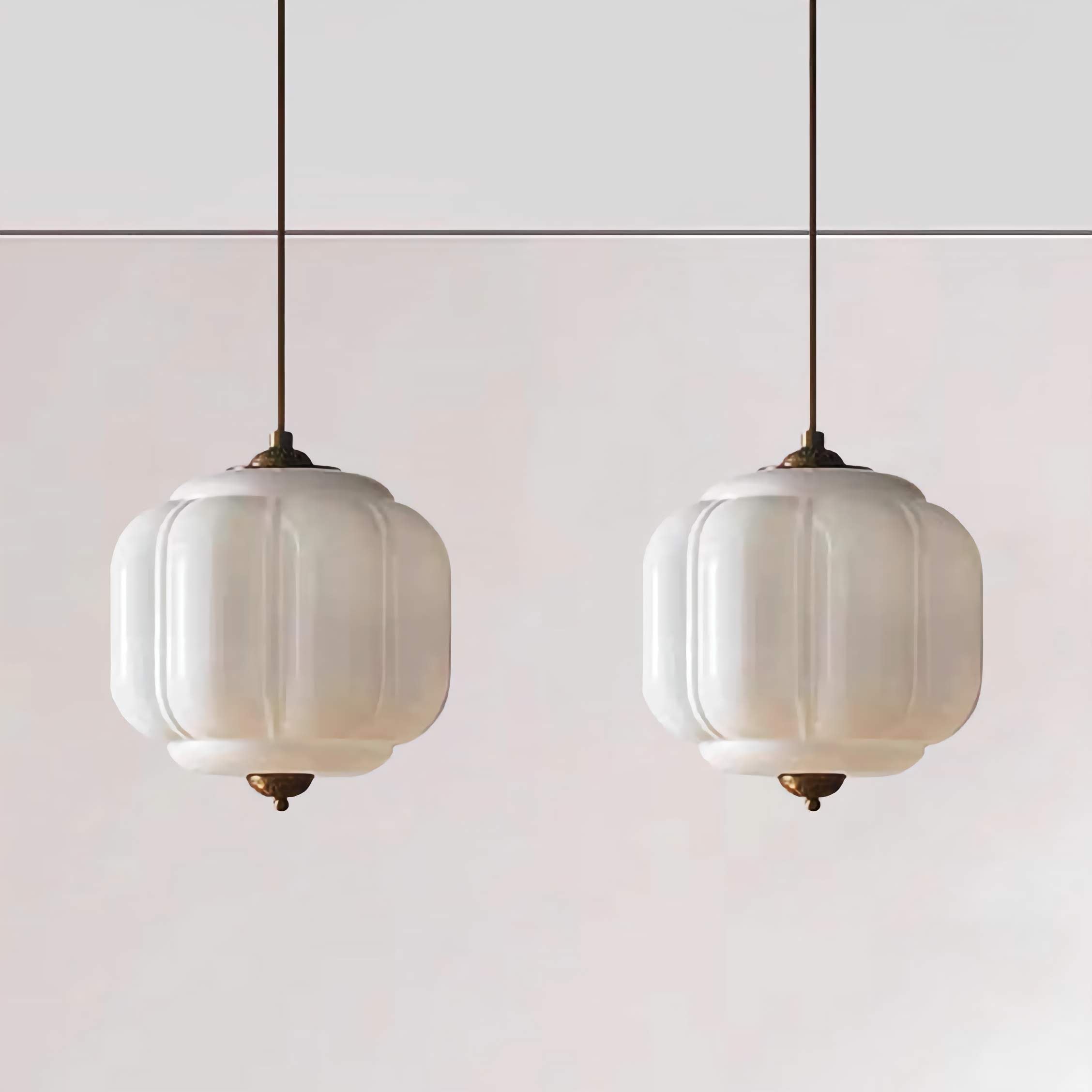 Antique Eloise Glass Pendant Light Vintage Hanging Lamp