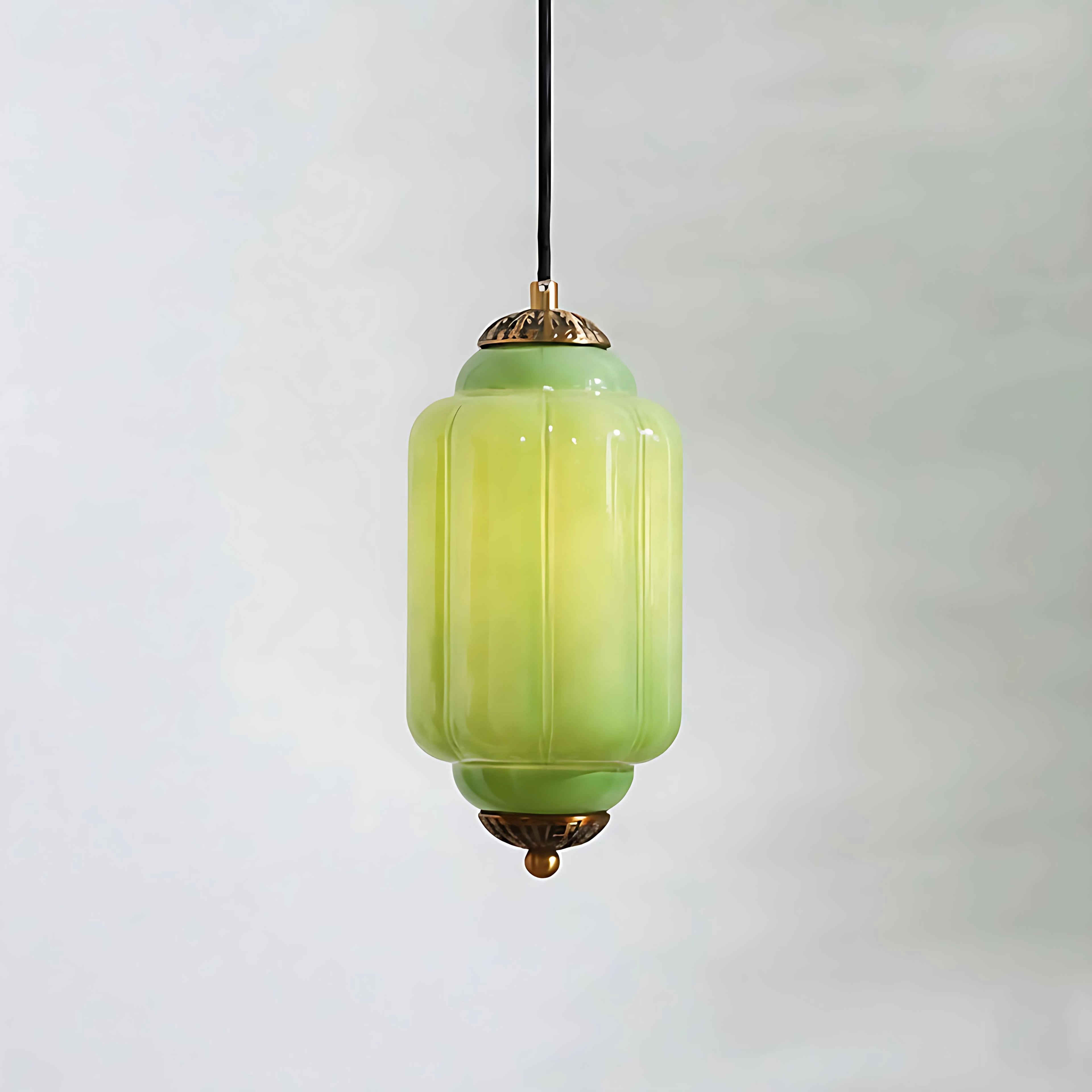 Antique Eloise Glass Pendant Light Vintage Hanging Lamp