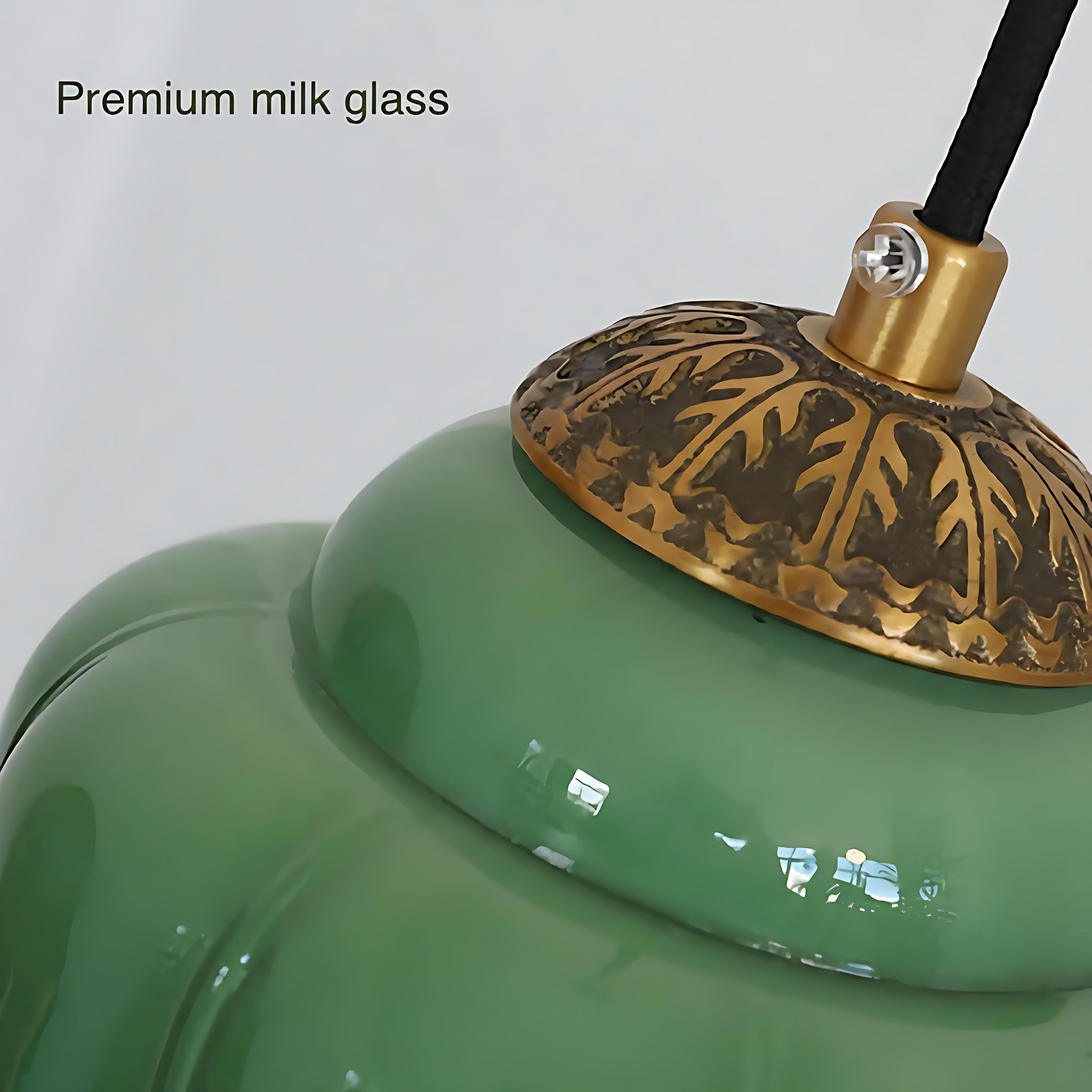 Antique Eloise Glass Pendant Light Vintage Hanging Lamp