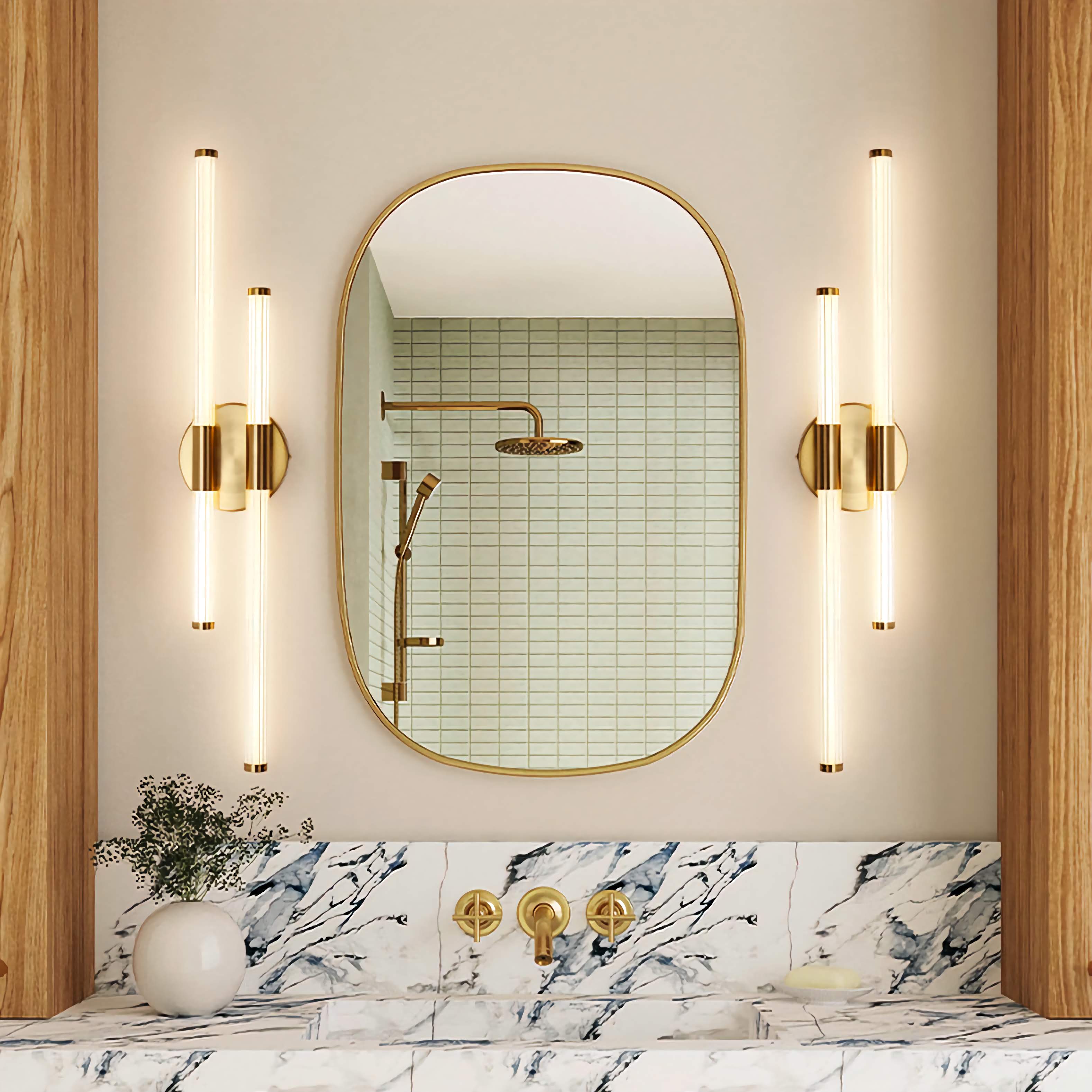 Bathroom LED Vanity Light Modern Multi-Light Wall Lamp
