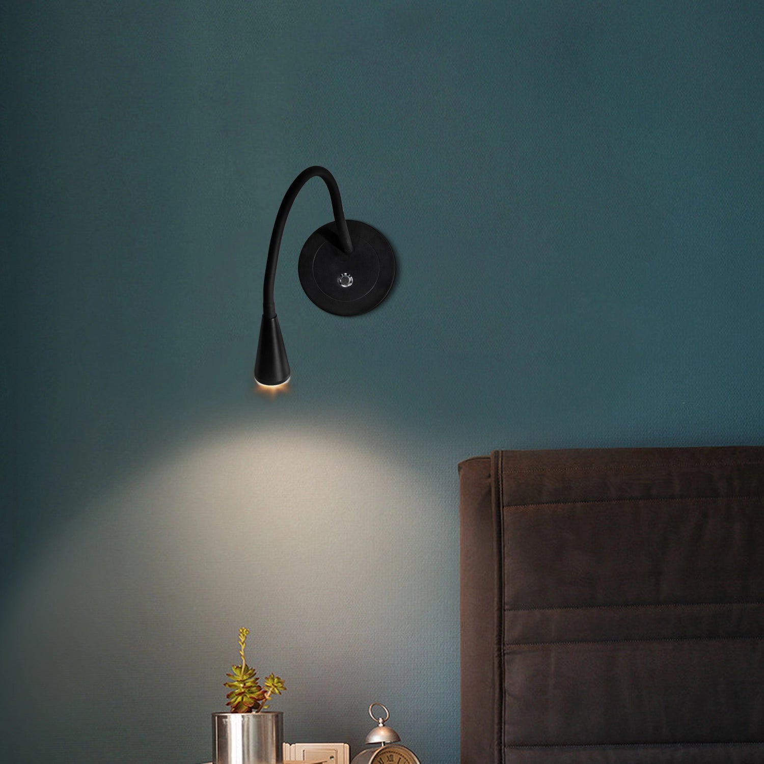 Modern Flexible Wall-Mounted Reading Light Gooseneck Sconce