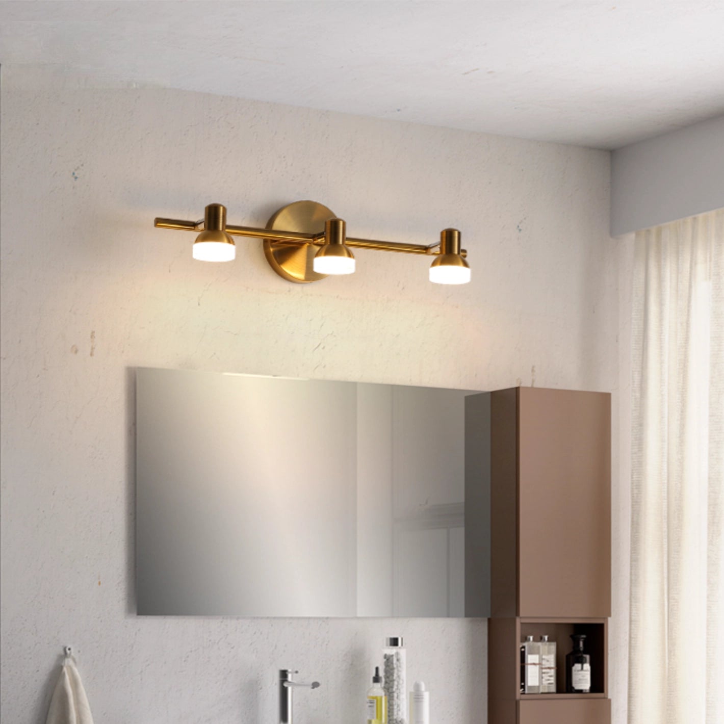 Classic Gold Vanity Light Bathroom Adjustable Wall Sconce