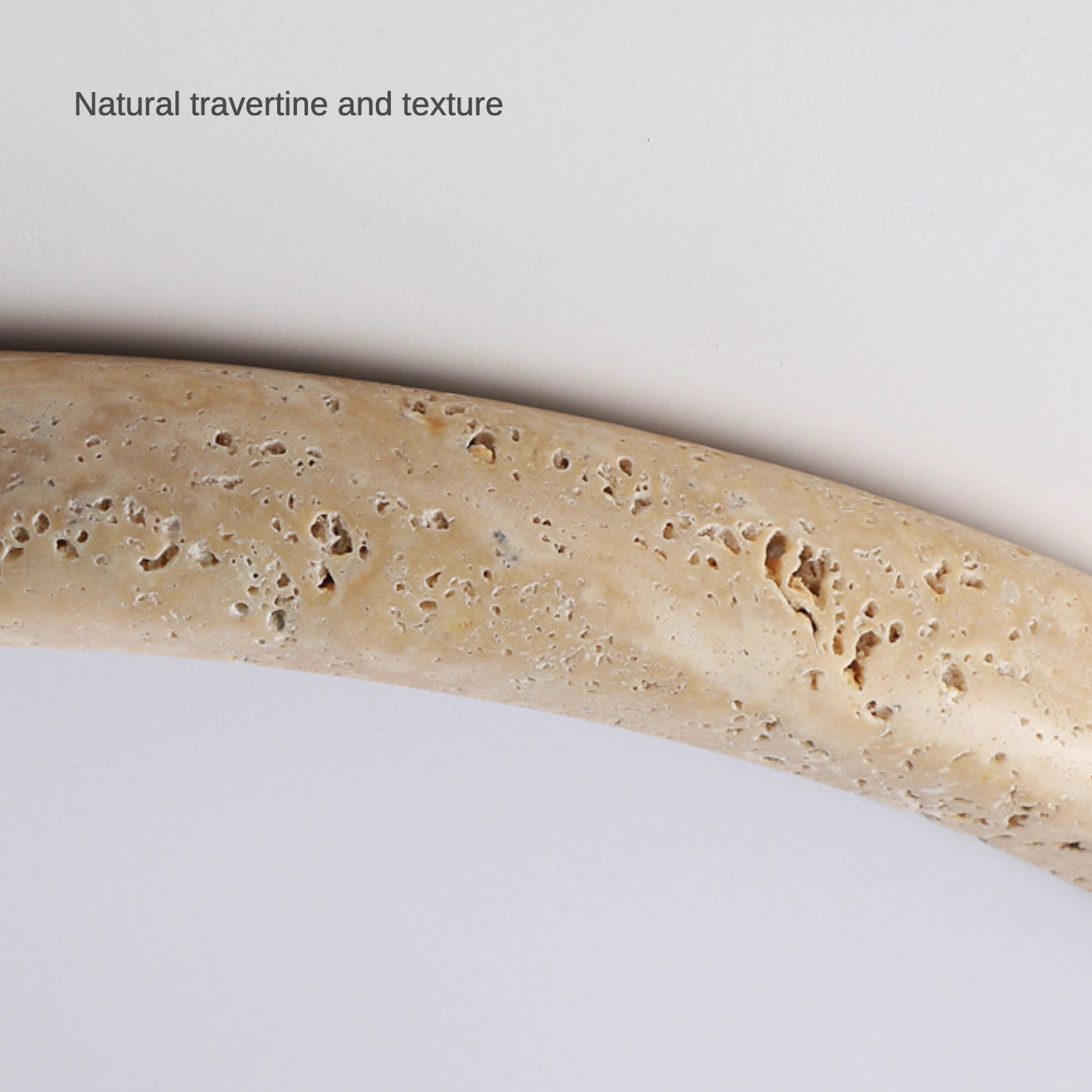 Flush Mount Travertine LED Ceiling Light for Bedroom