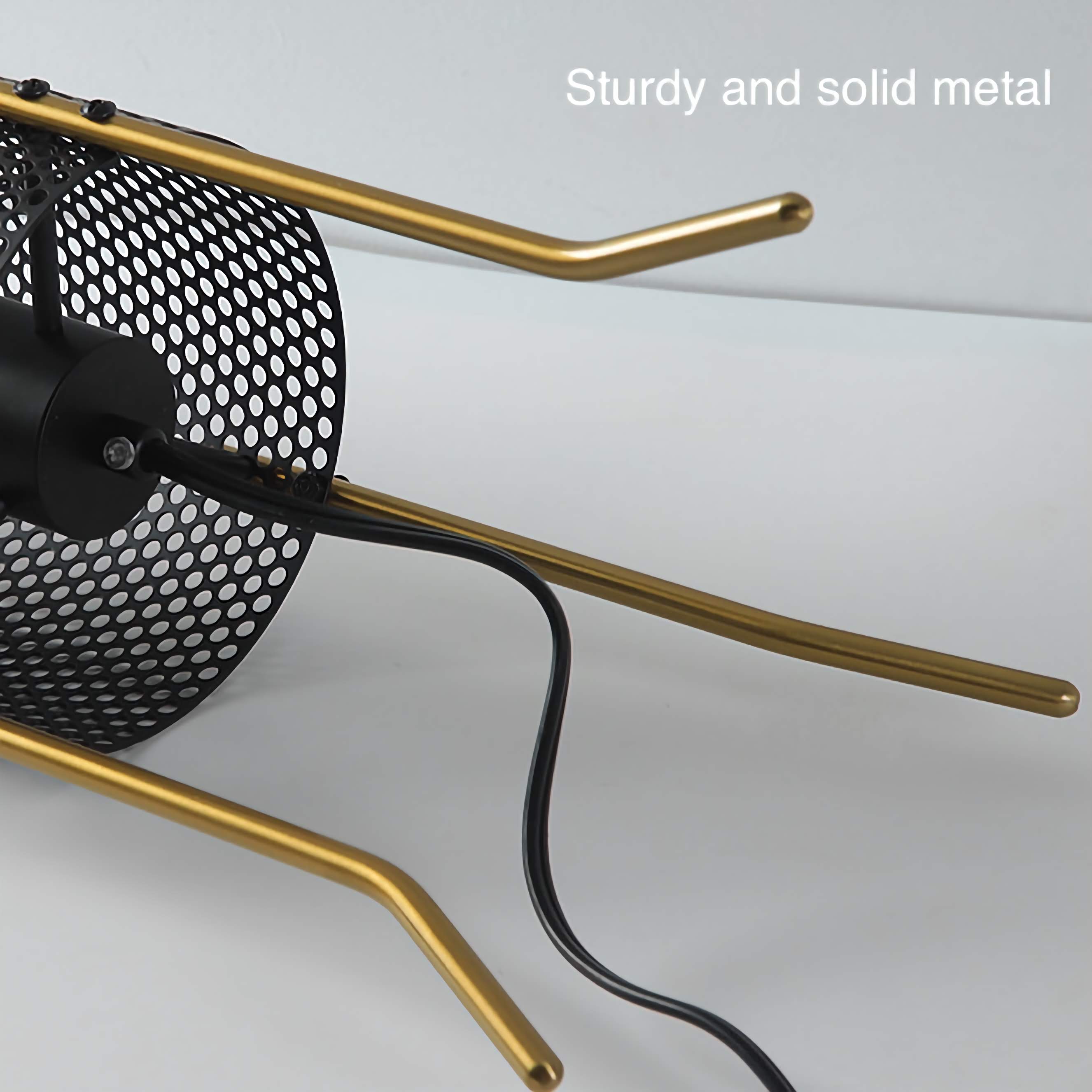 Industrial Side Table Lamp Small Table Light for Living Room Bedroom
