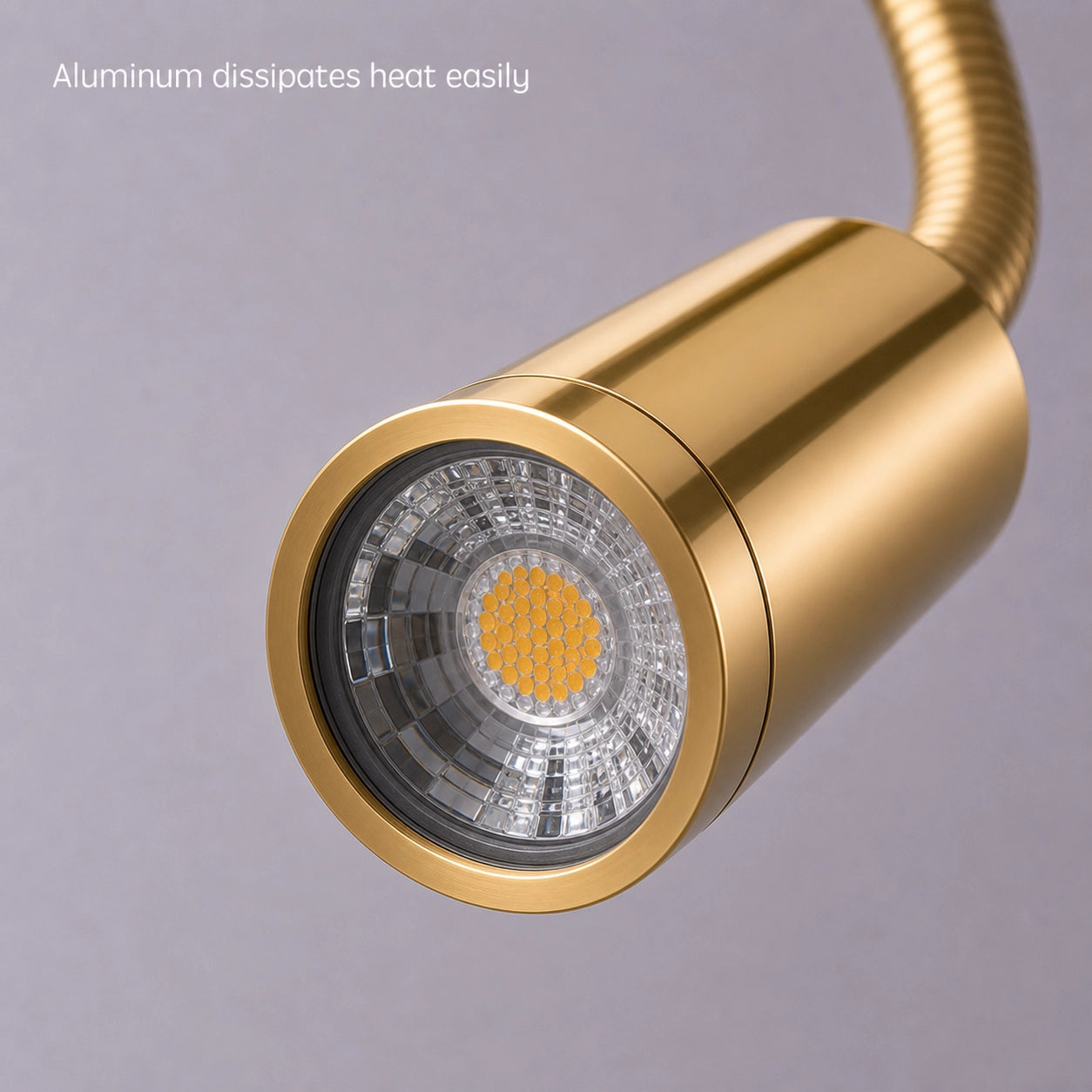 Gold Wall Reading Light Flexible Gooseneck Sconce for Bed