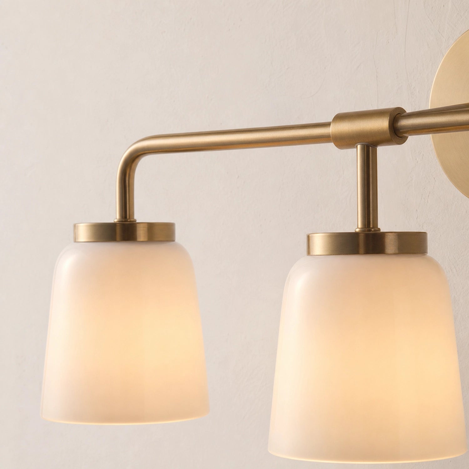 Modern Gold 3-Light Vanity Light Bathroom Glass Wall Sconce