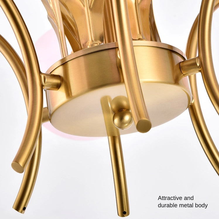 Modern Bubble Gold Chandelier Glass Hanging Light Fixture