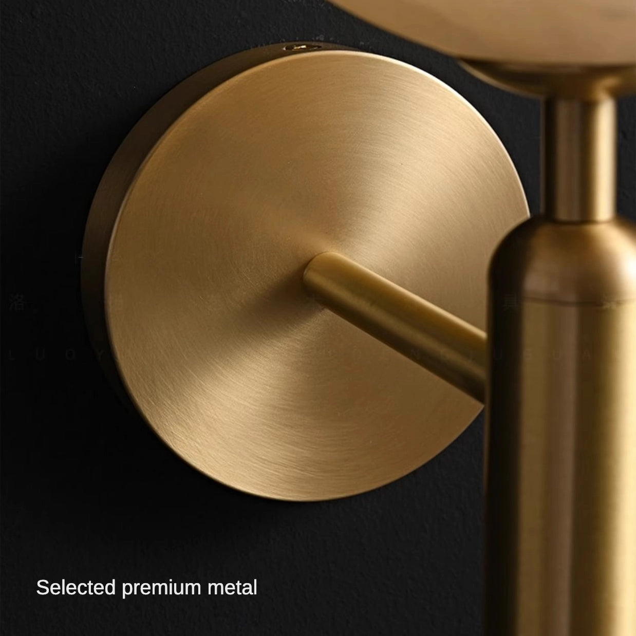 Modern Bud-Shaped Marble and Brass Wall Sconce