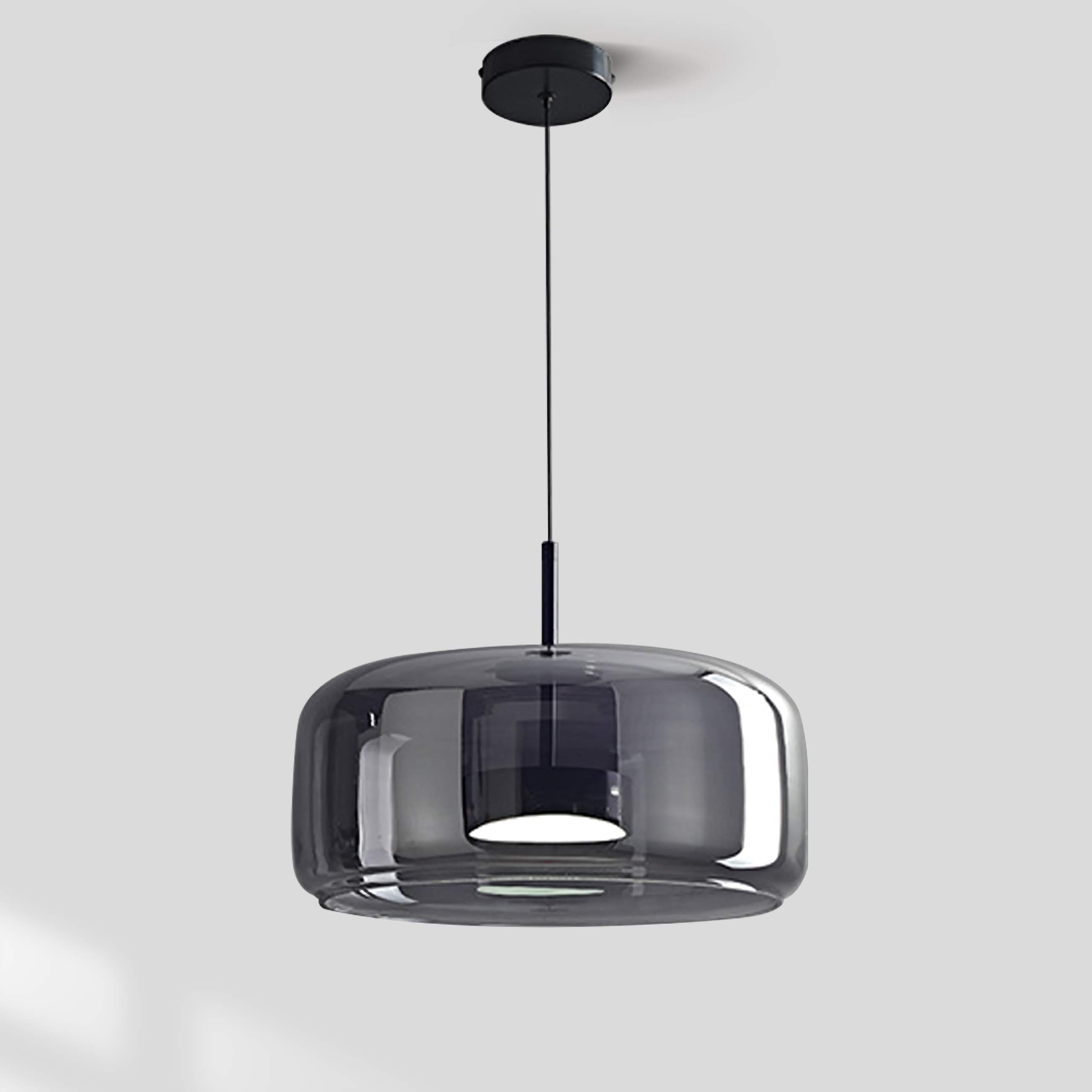 Modern Round Blown Glass Pendant Light Simple Hanging Lamp