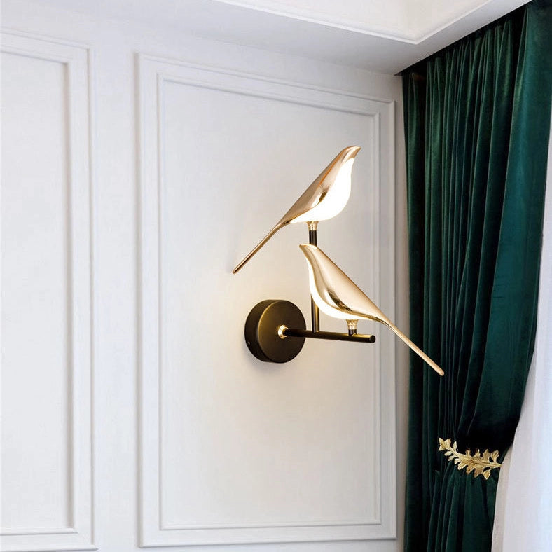 Modern Stunning Birds Wall Sconce Metal Wall Mounted Light