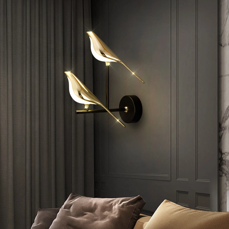 Modern Stunning Birds Wall Sconce Metal Wall Mounted Light