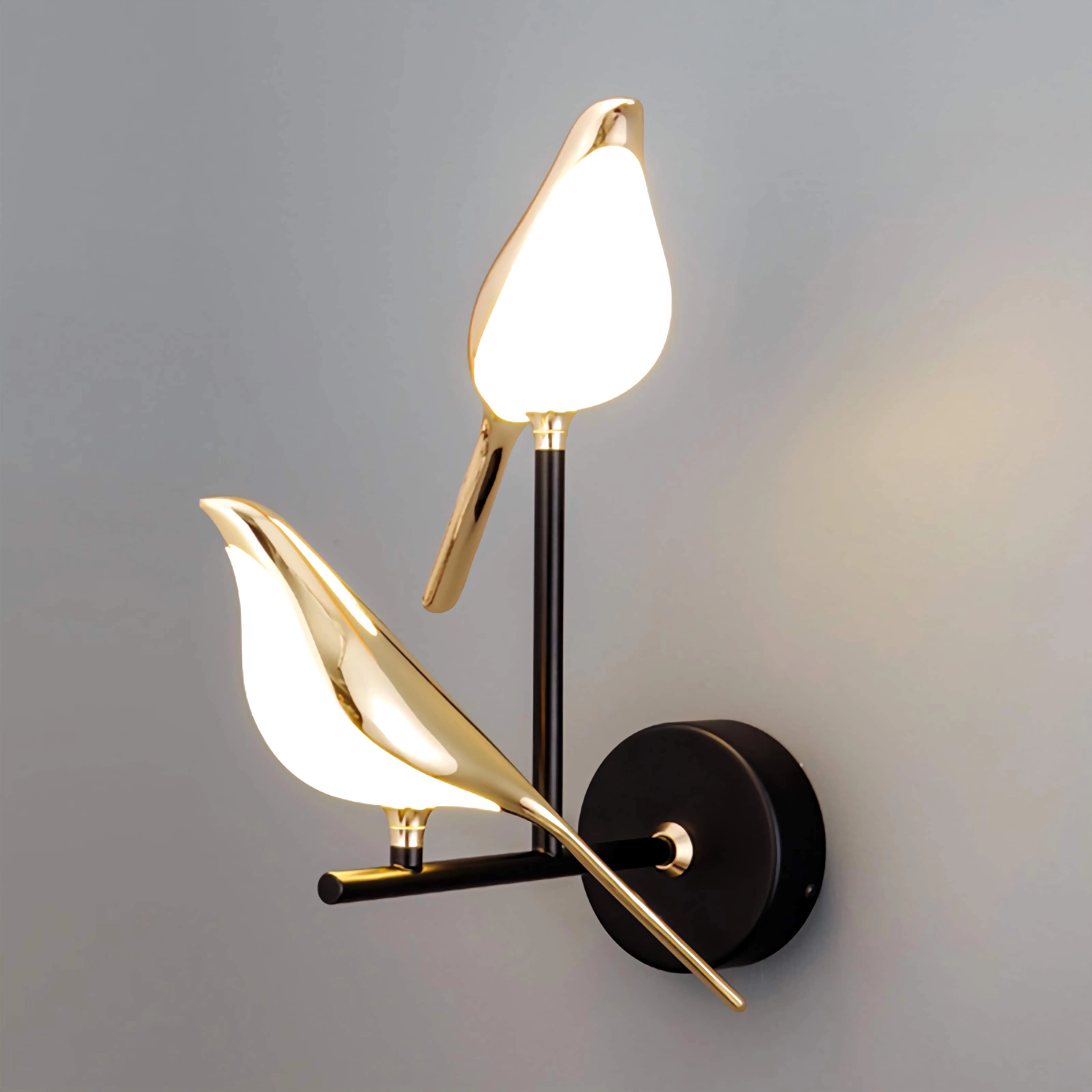 Modern Stunning Birds Wall Sconce Metal Wall Mounted Light