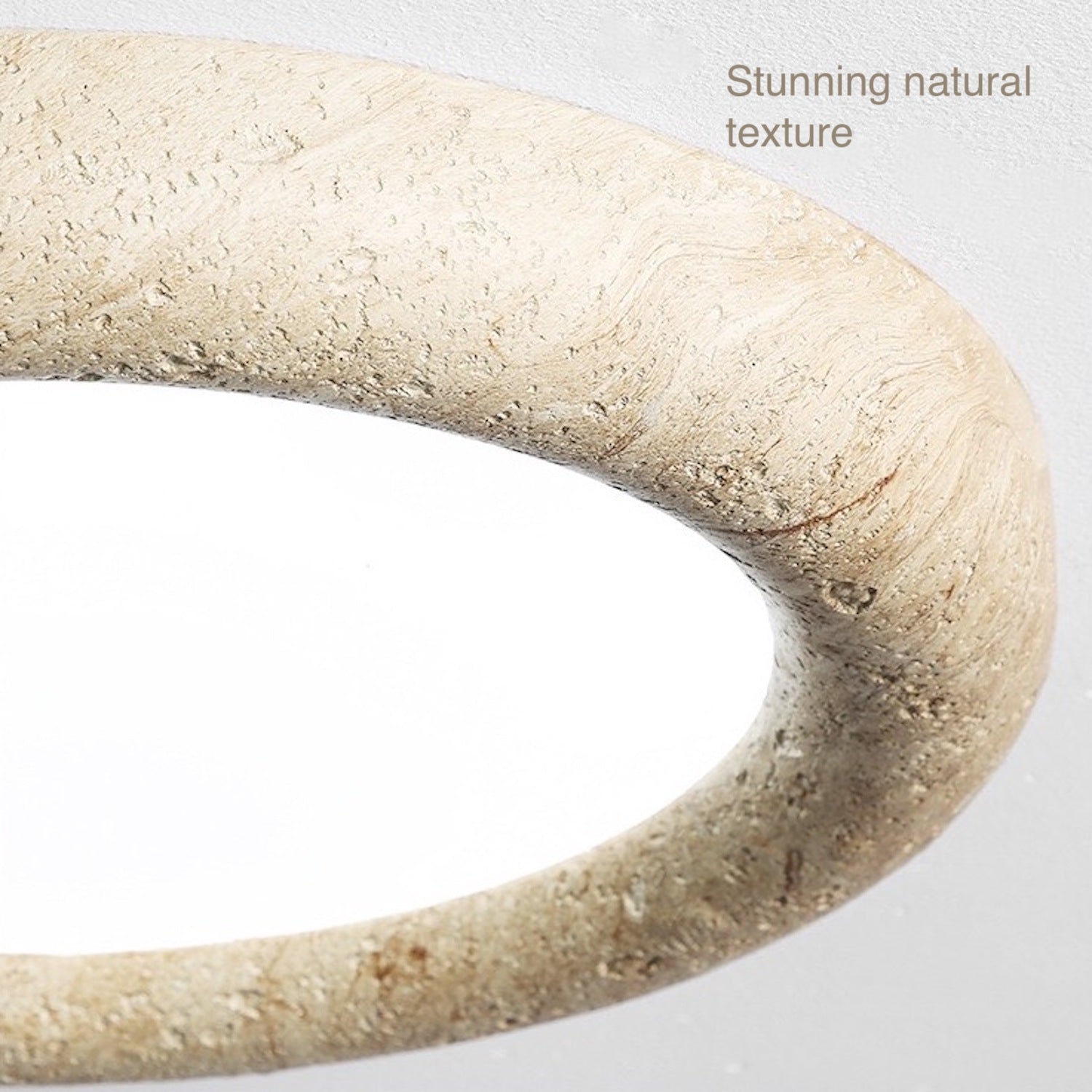 Unique Stone Flush Mount Light LED Ceiling Light