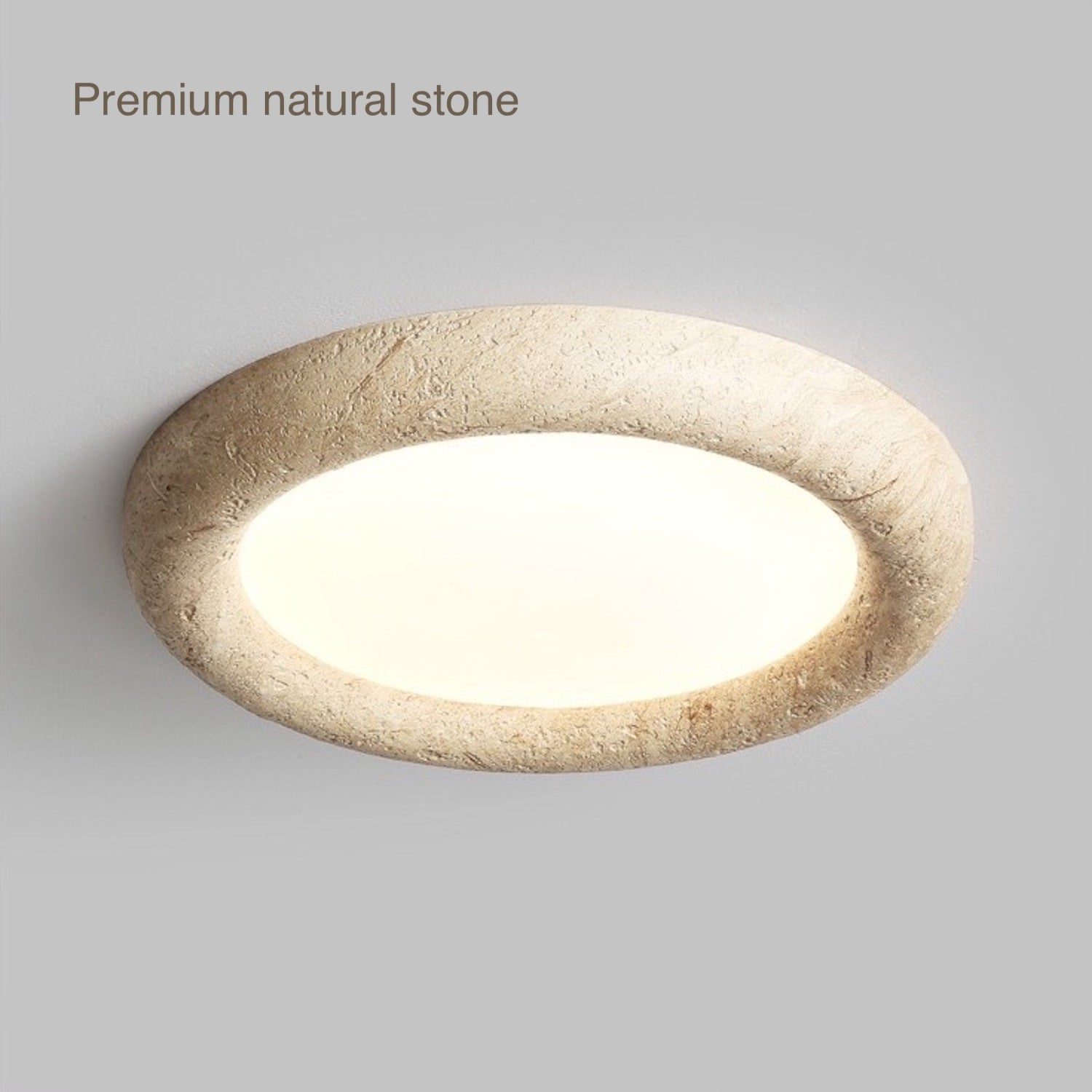 Unique Stone Flush Mount Light LED Ceiling Light