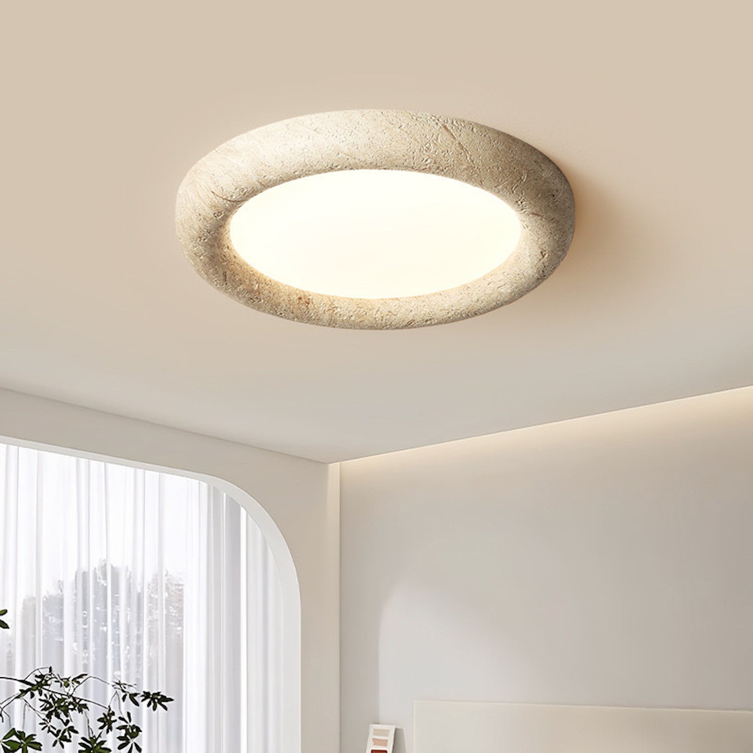 Unique Stone Flush Mount Light LED Ceiling Light