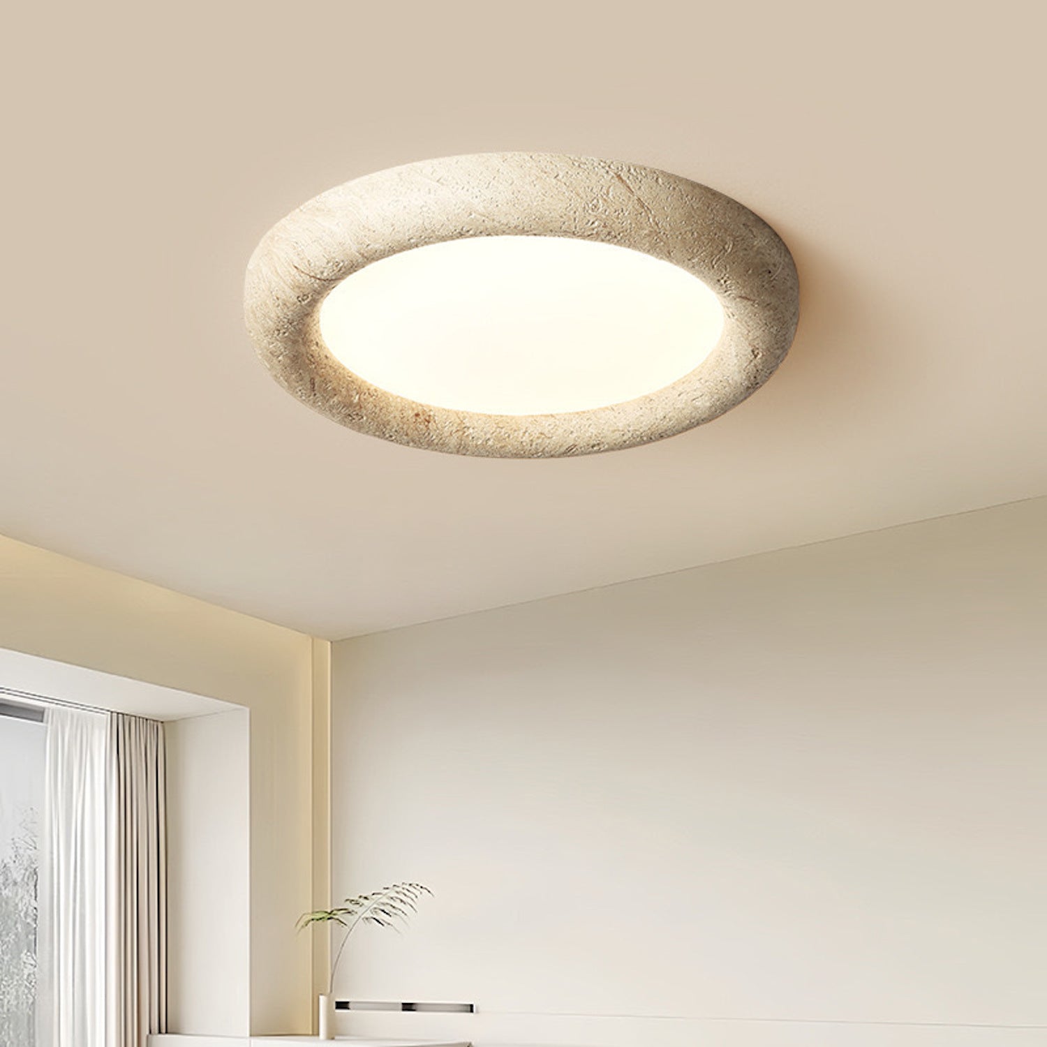 Unique Stone Flush Mount Light LED Ceiling Light
