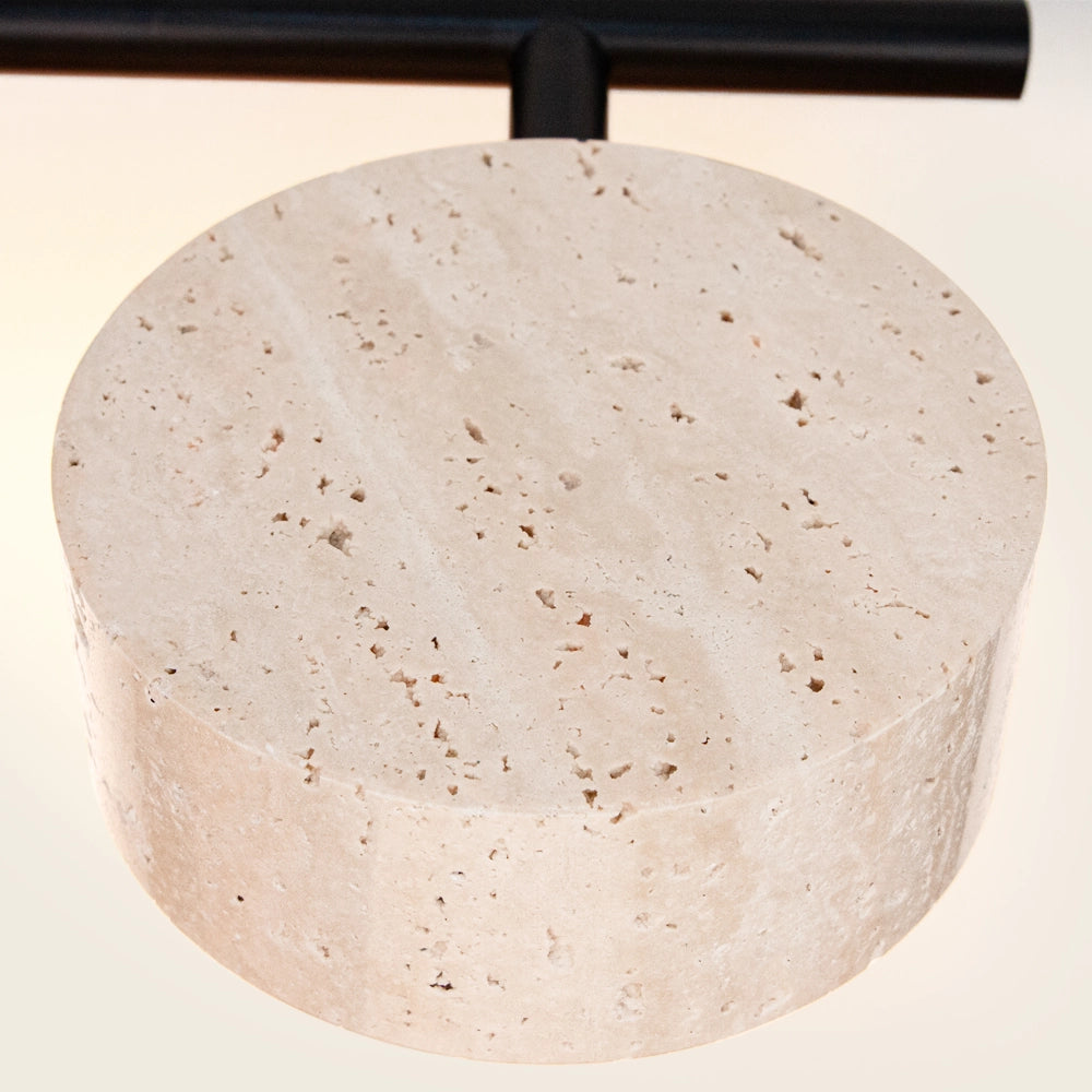 Natural Travertine Vanity Light Bathroom Black Wall Sconce