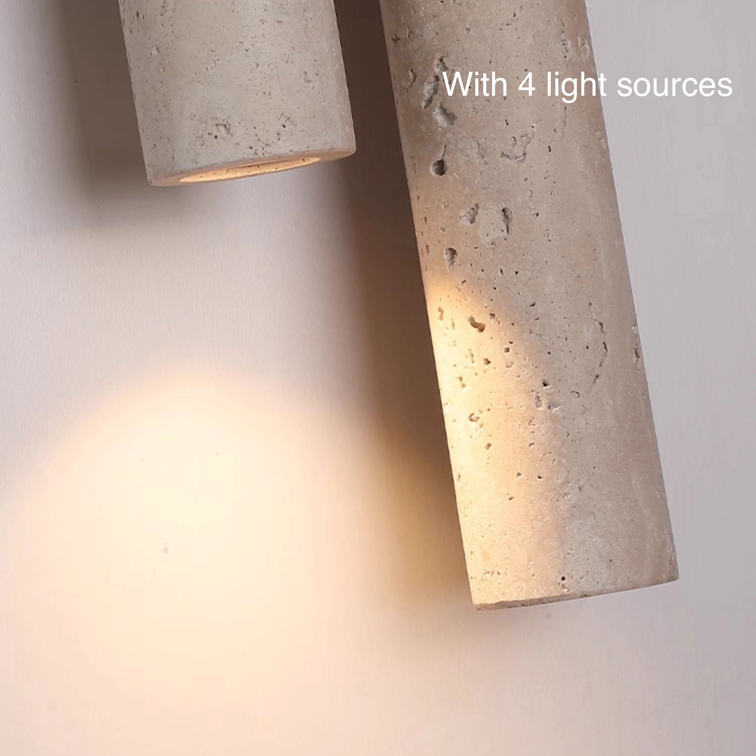 Natural Travertine Wall Light Vintage Cylindrical Sconce