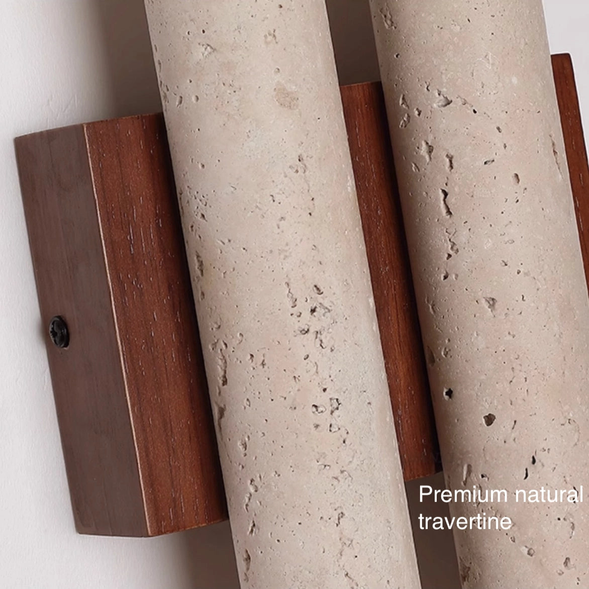 Natural Travertine Wall Light Vintage Cylindrical Sconce
