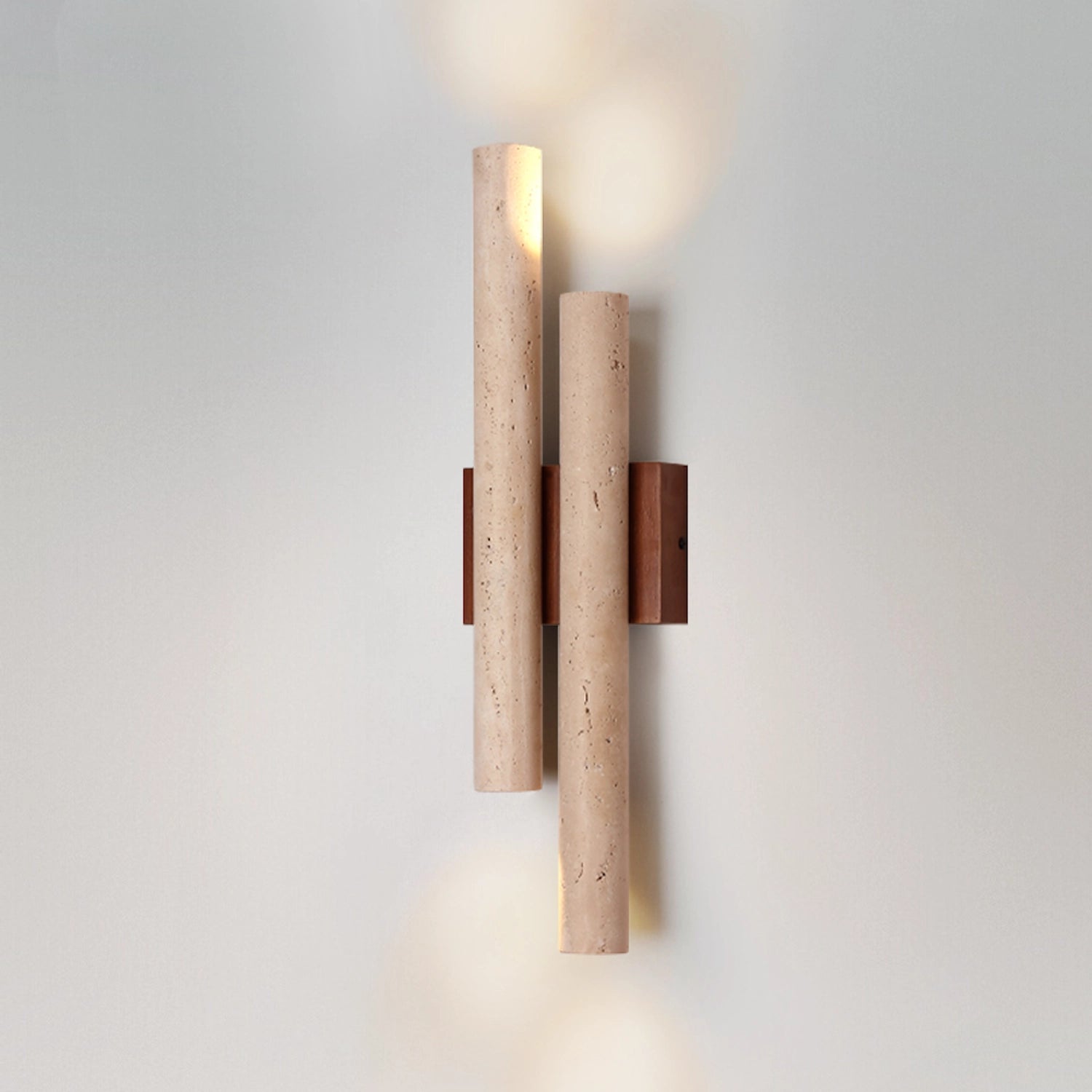 Natural Travertine Wall Light Vintage Cylindrical Sconce