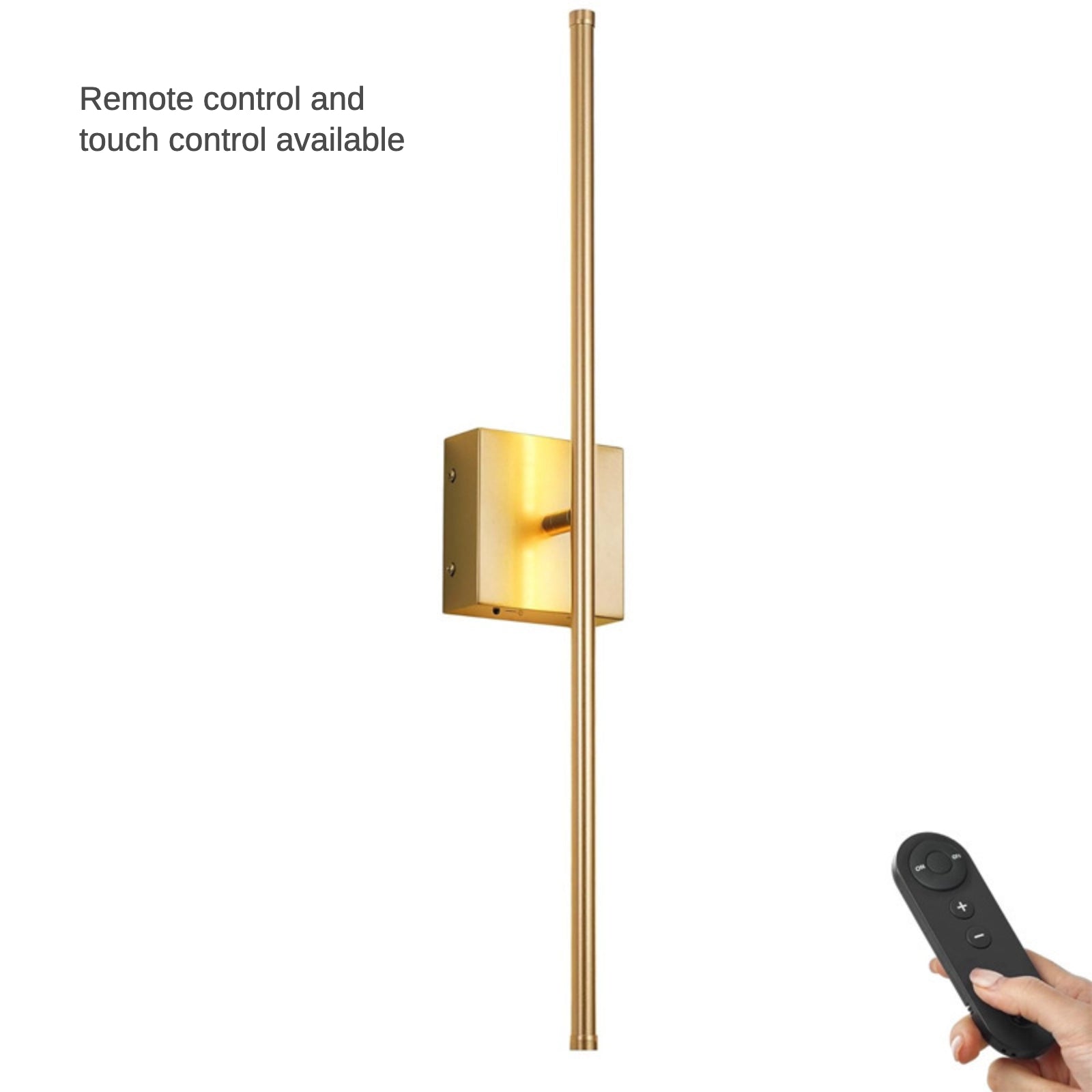 Set of 2 Battery Operated Narrow Wall Sconces Wireless Remote Lights