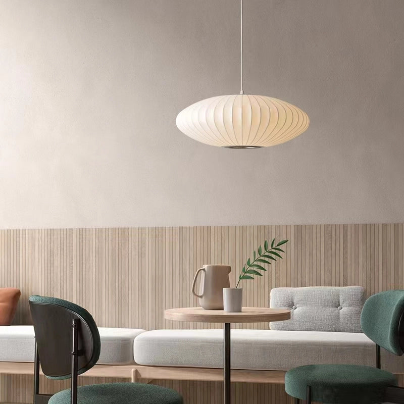 Simple Disc-Shaped Pendant Lamp Classic White Light