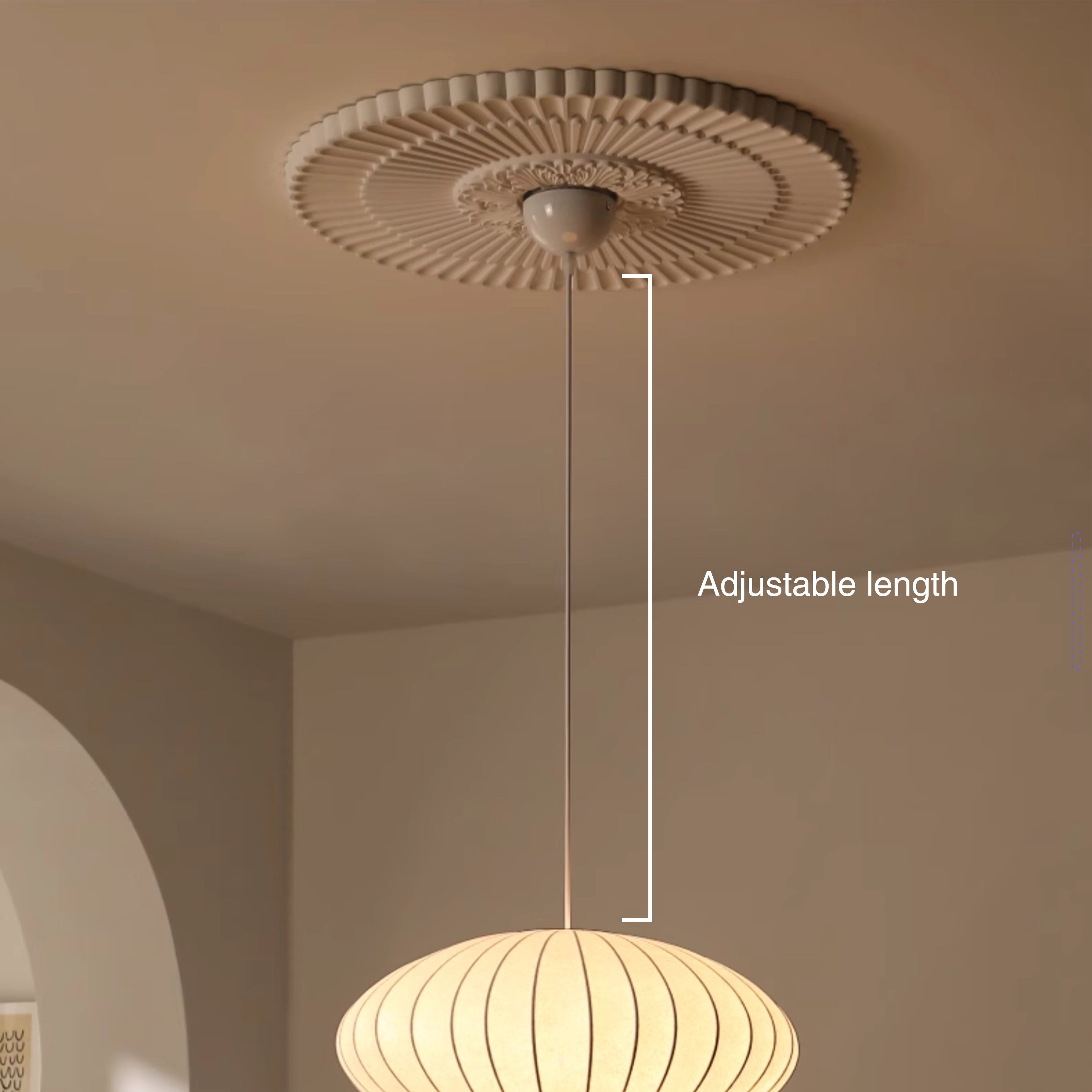 Simple Disc-Shaped Pendant Lamp Classic White Light