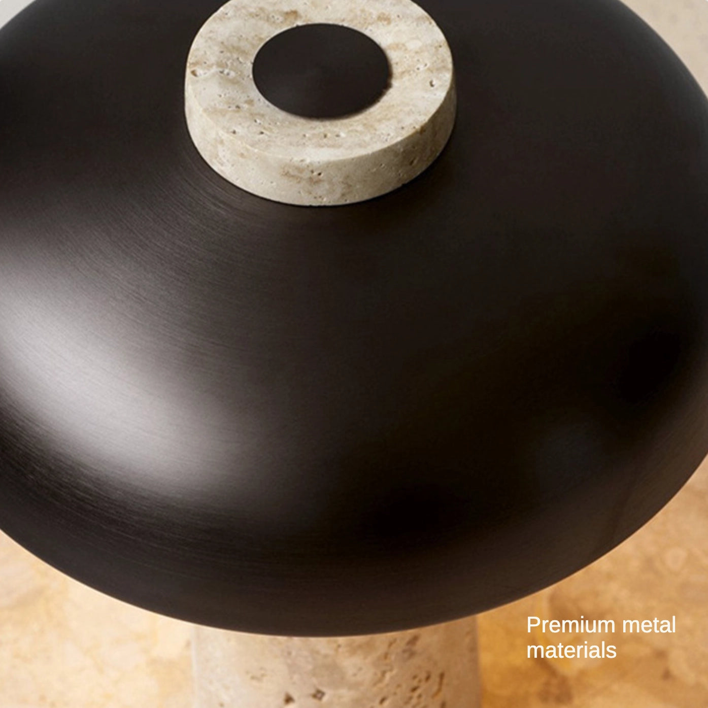 Stunning Travertine Mushroom Table Lamp Funky LED Light