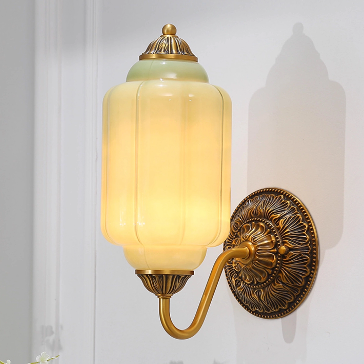Vintage Eloise Glass Wall Sconce Antique Wall Light