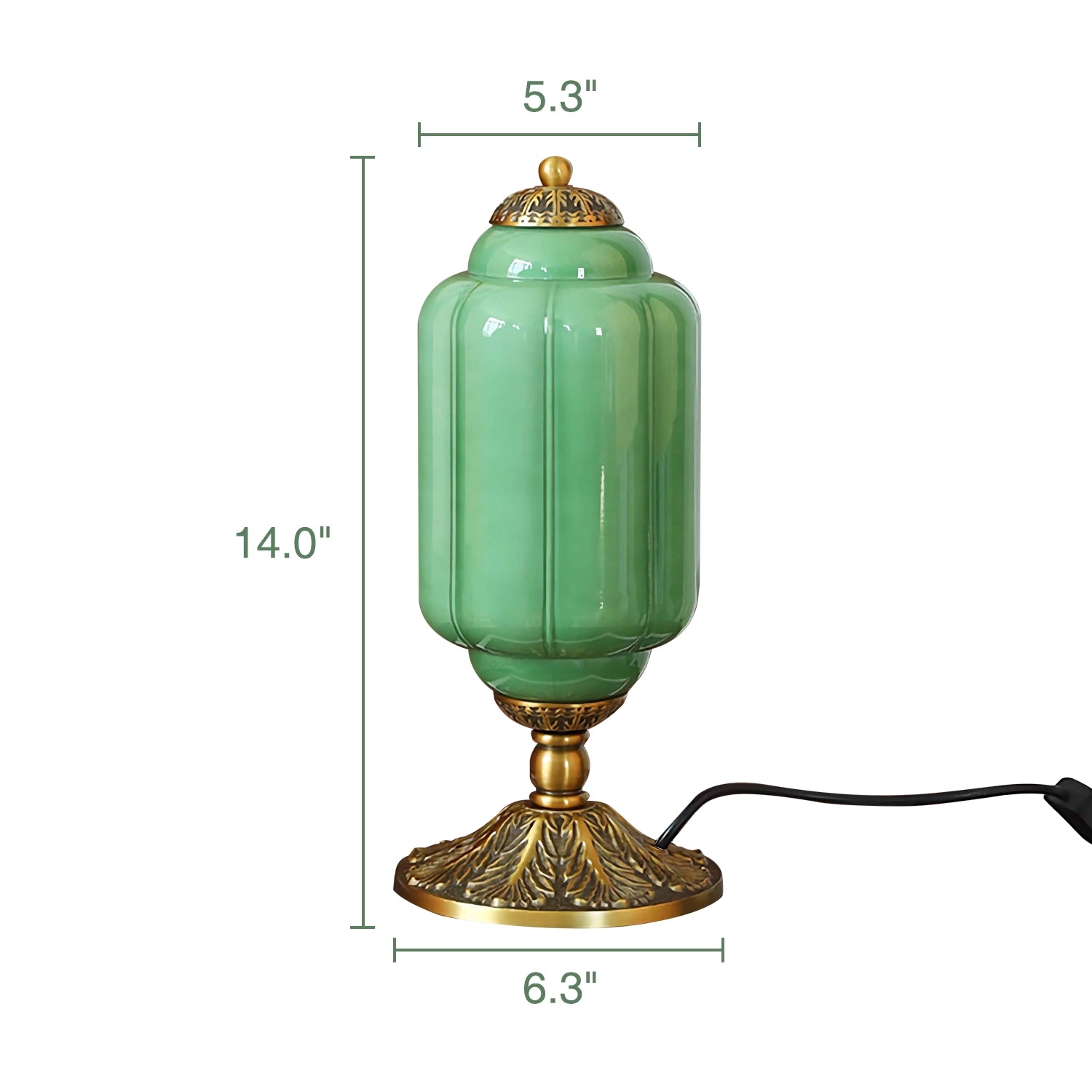 Vintage Eloise Glass Table Lamp Antique Accent Table Lamp