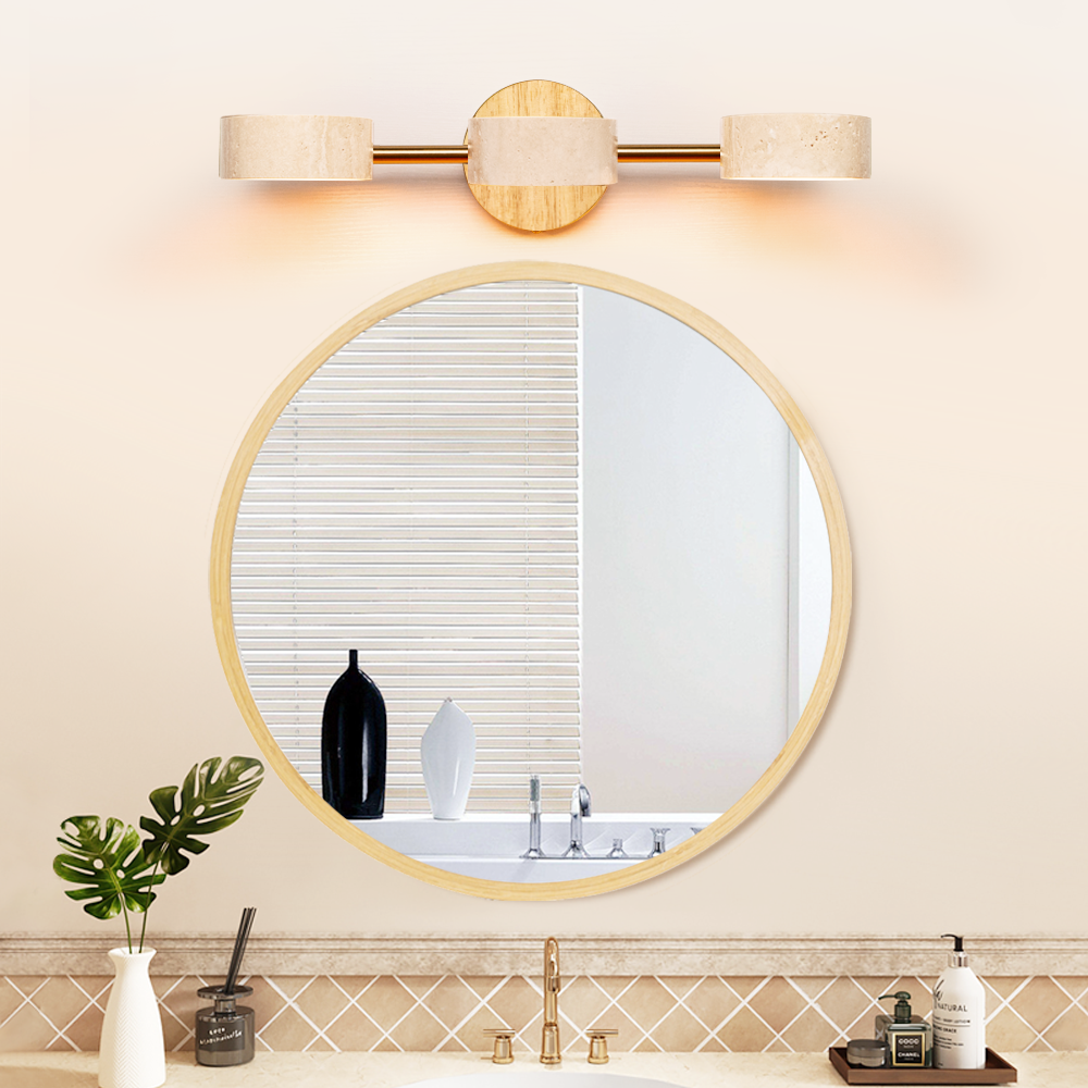 Vintage Travertine Vanity Light Wall Mounted Bathroom Lamp