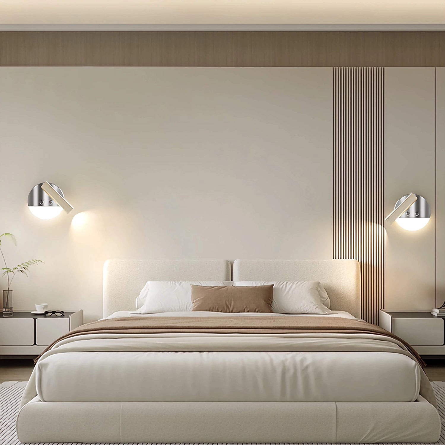 Wall Mounted Bedside Lamp Metal Adjustable Reading Light