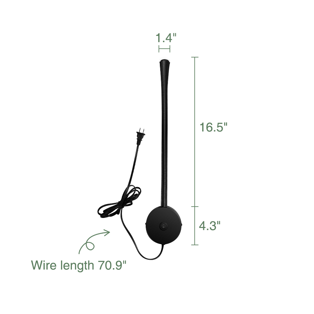 Wall-Mounted Leather Reading Light Flexible Lamp for Bedroom