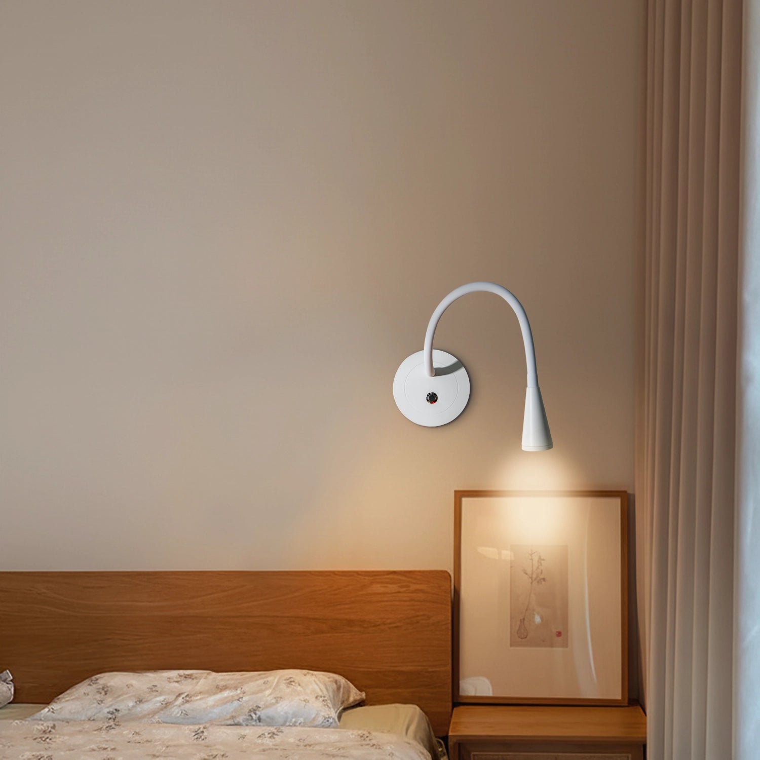 Modern Flexible Wall-Mounted Reading Light Gooseneck Sconce