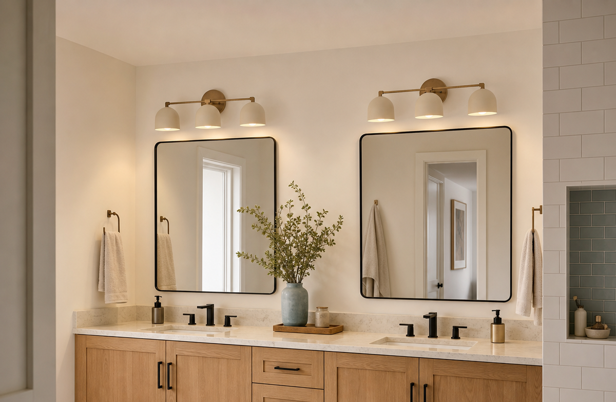 Powder Room Lighting: What Works With Wallpaper and an Existing Vanity?