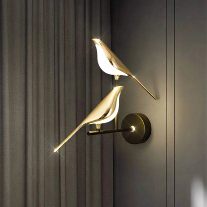 Modern Stunning Birds Wall Sconce Metal Wall Mounted Light