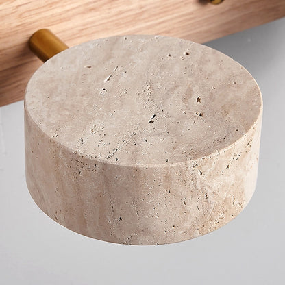 Adjustable Travertine Vanity Light Bathroom Wood Wall Sconce