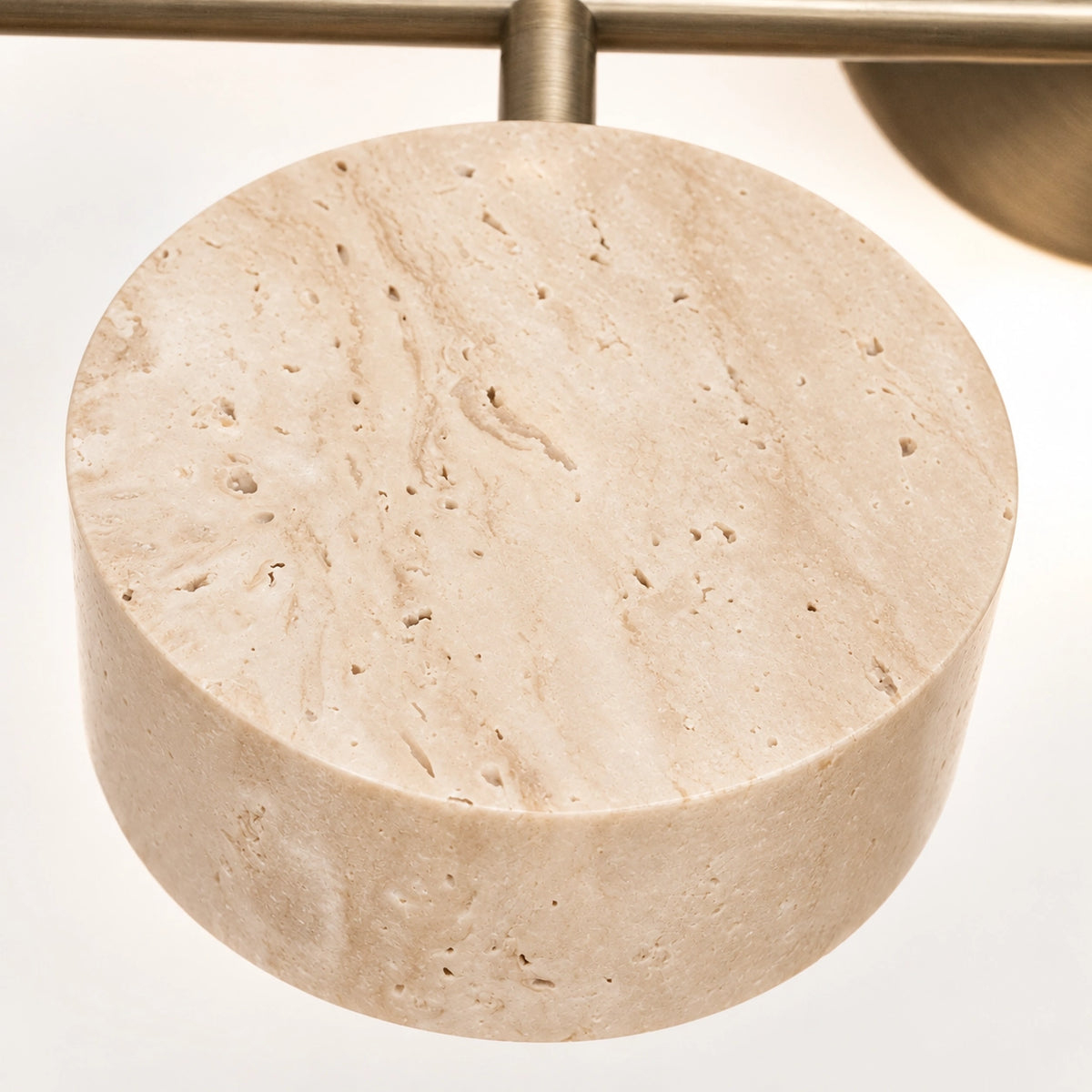 Antique Brass Travertine Vanity Wall Light Adjustable Bathroom Sconce