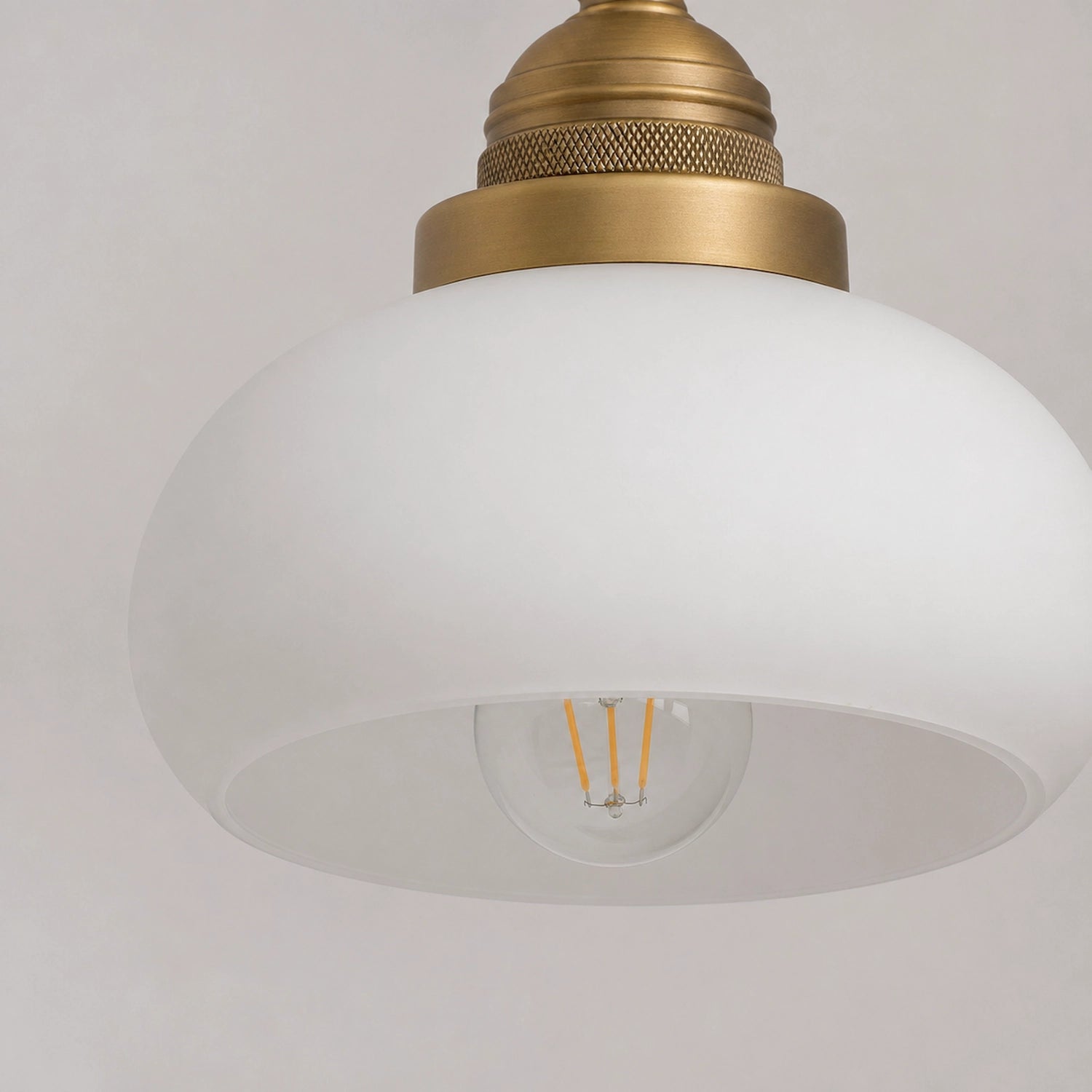 Antique Brass Vanity Light Mid Century Modern Bathroom Glass Sconce