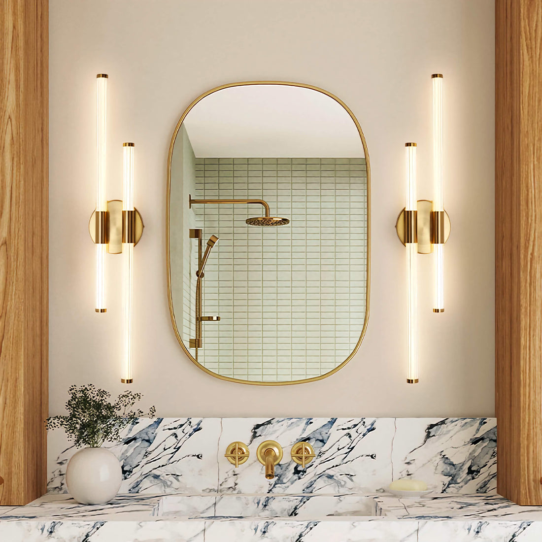 Bathroom LED Vanity Light Modern Multi-Light Wall Lamp