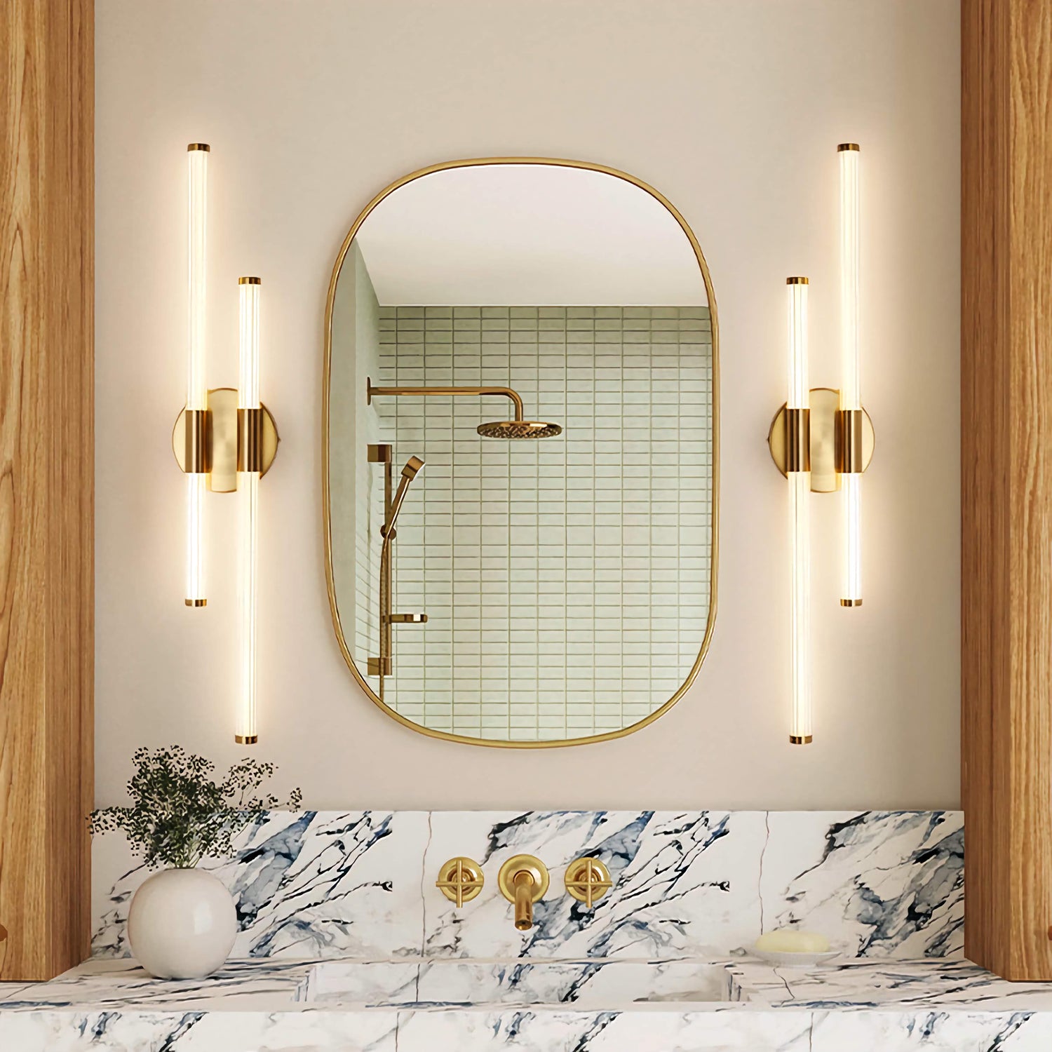 Bathroom LED Vanity Light Modern Multi-Light Wall Lamp