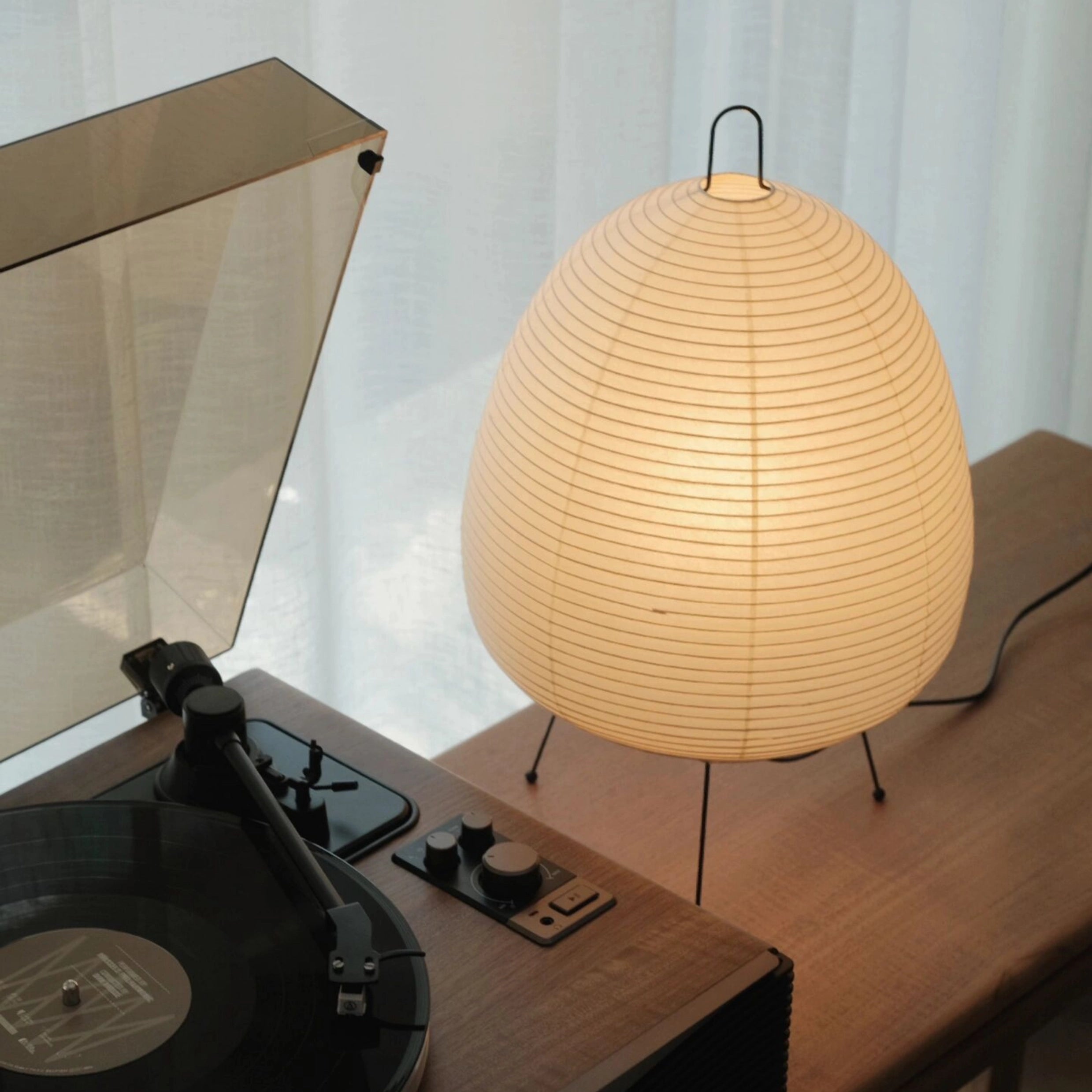 Paper Lighting Simple Paper Table Lamp Classic Bedside Table Lantern – Miffron