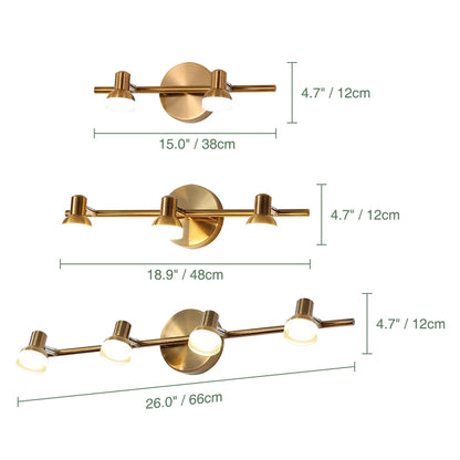 Classic Gold Vanity Light Bathroom Adjustable Wall Sconce