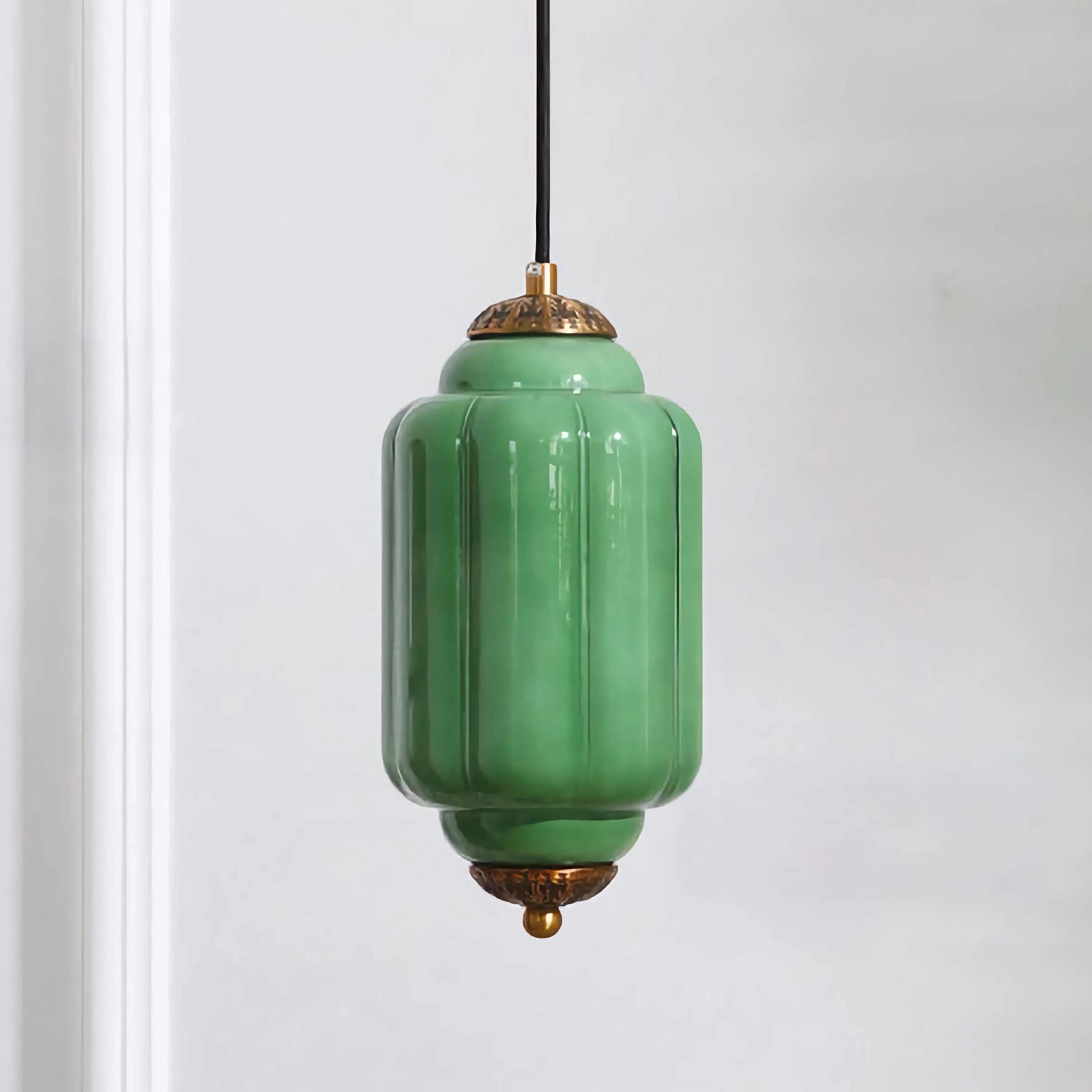 Antique Eloise Glass Pendant Light Vintage Hanging Lamp