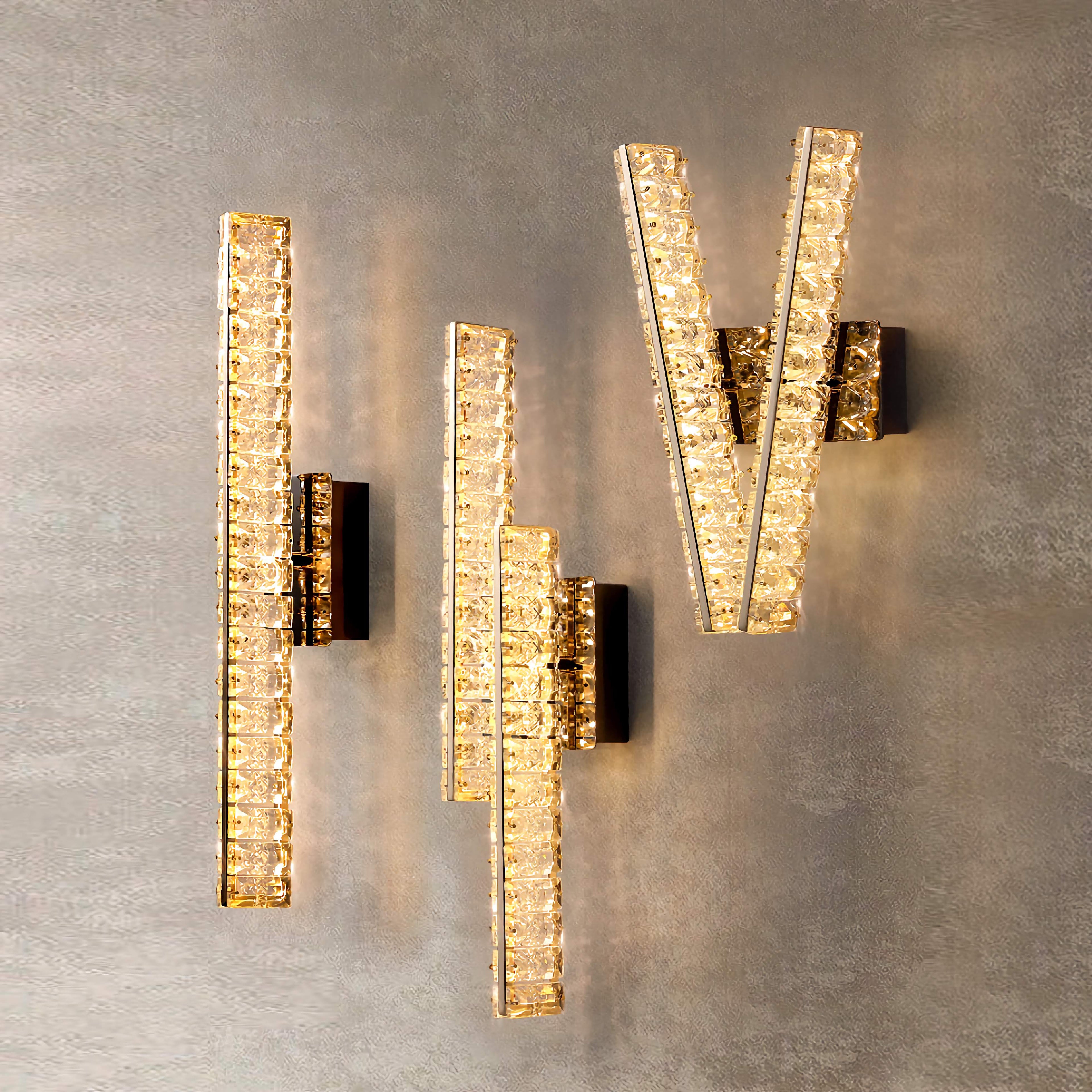 Luxury Crystal Wall Sconce Modern Wall Light for Living Room