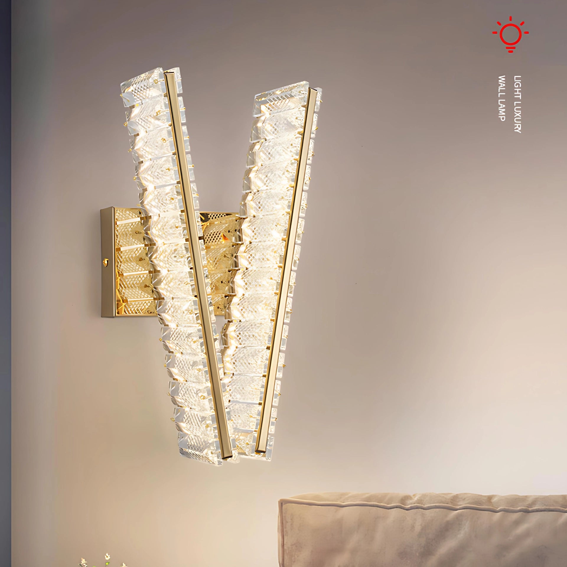 Luxury Crystal Wall Sconce Modern Wall Light for Living Room