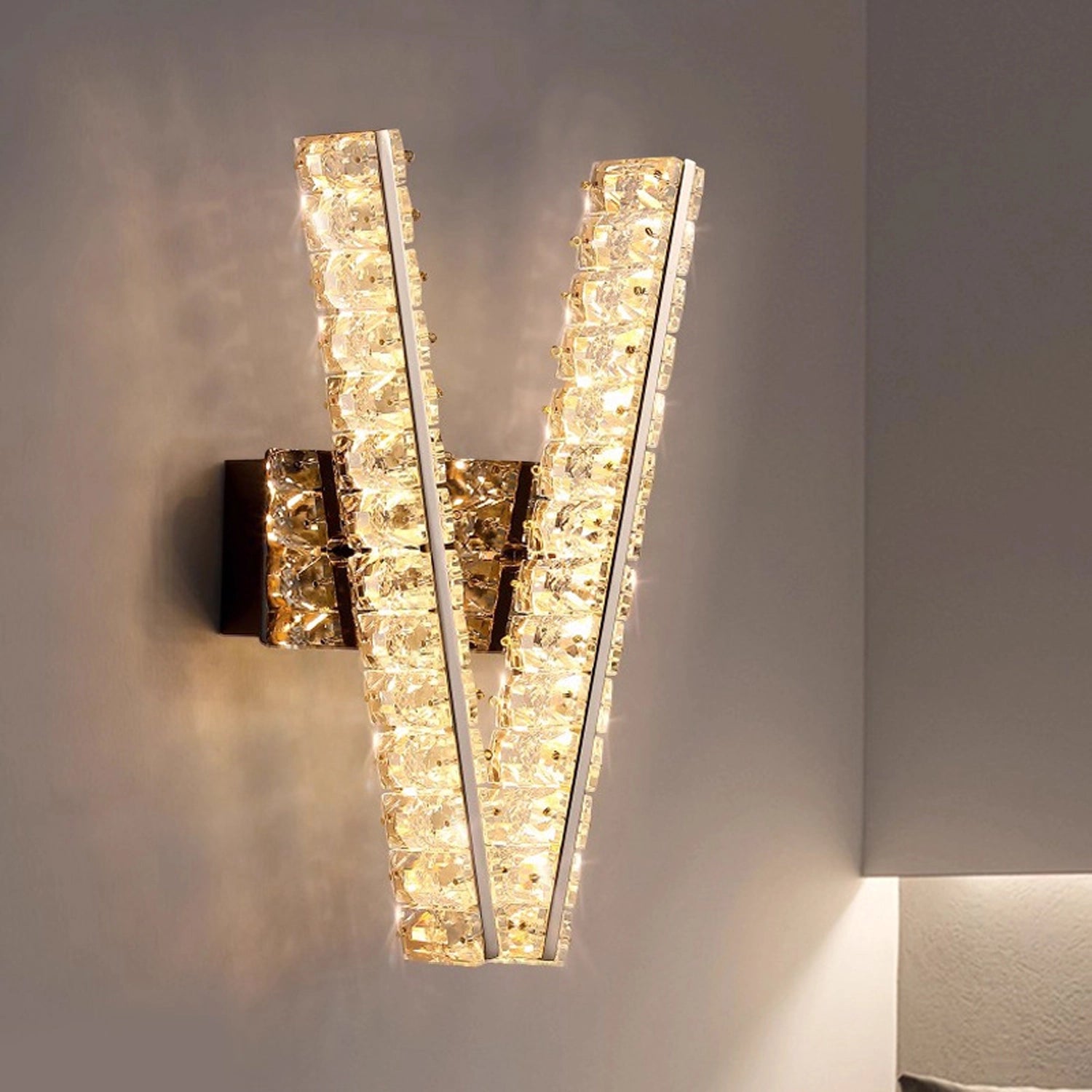 Luxury Crystal Wall Sconce Modern Wall Light for Living Room