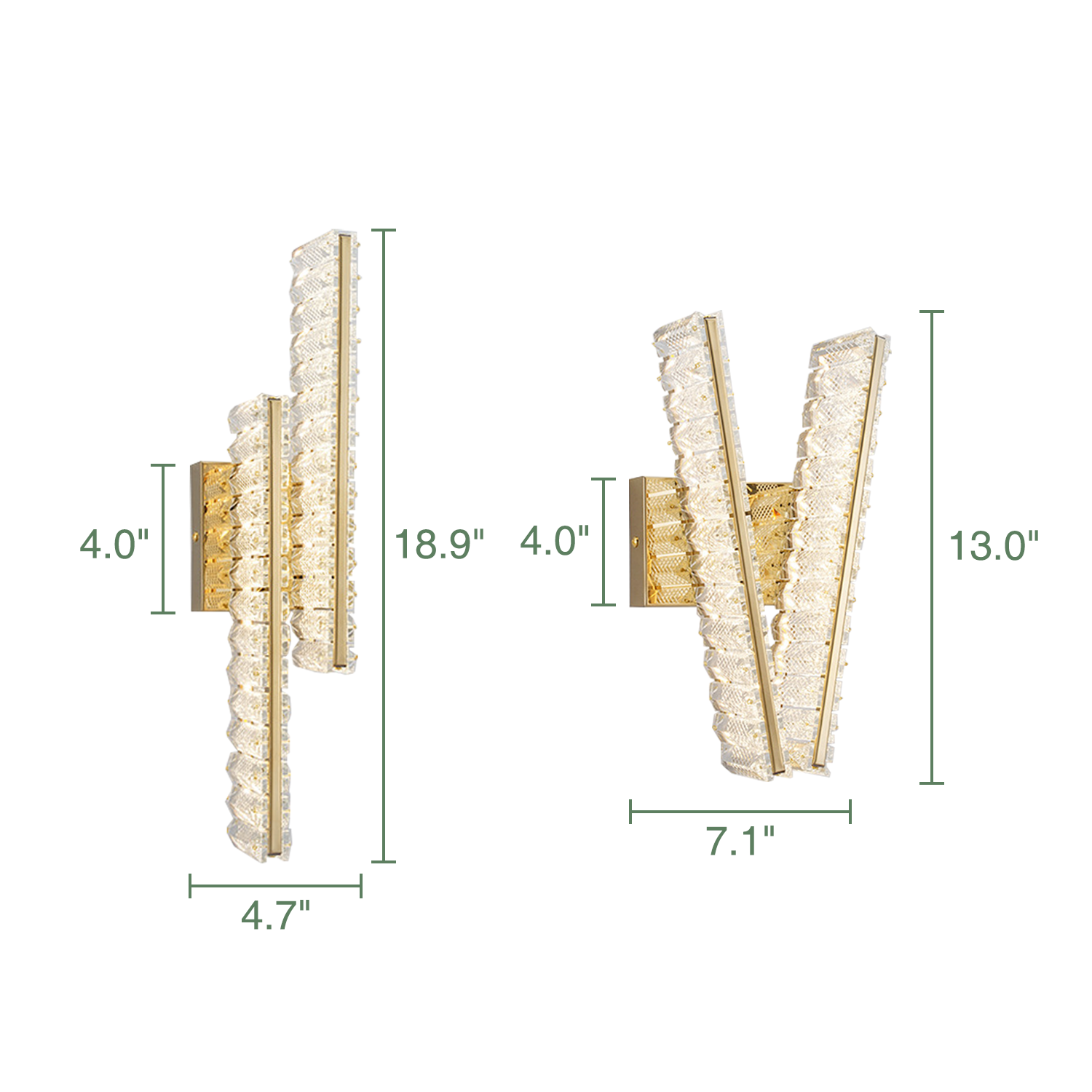 Luxury Crystal Wall Sconce Modern Wall Light for Living Room