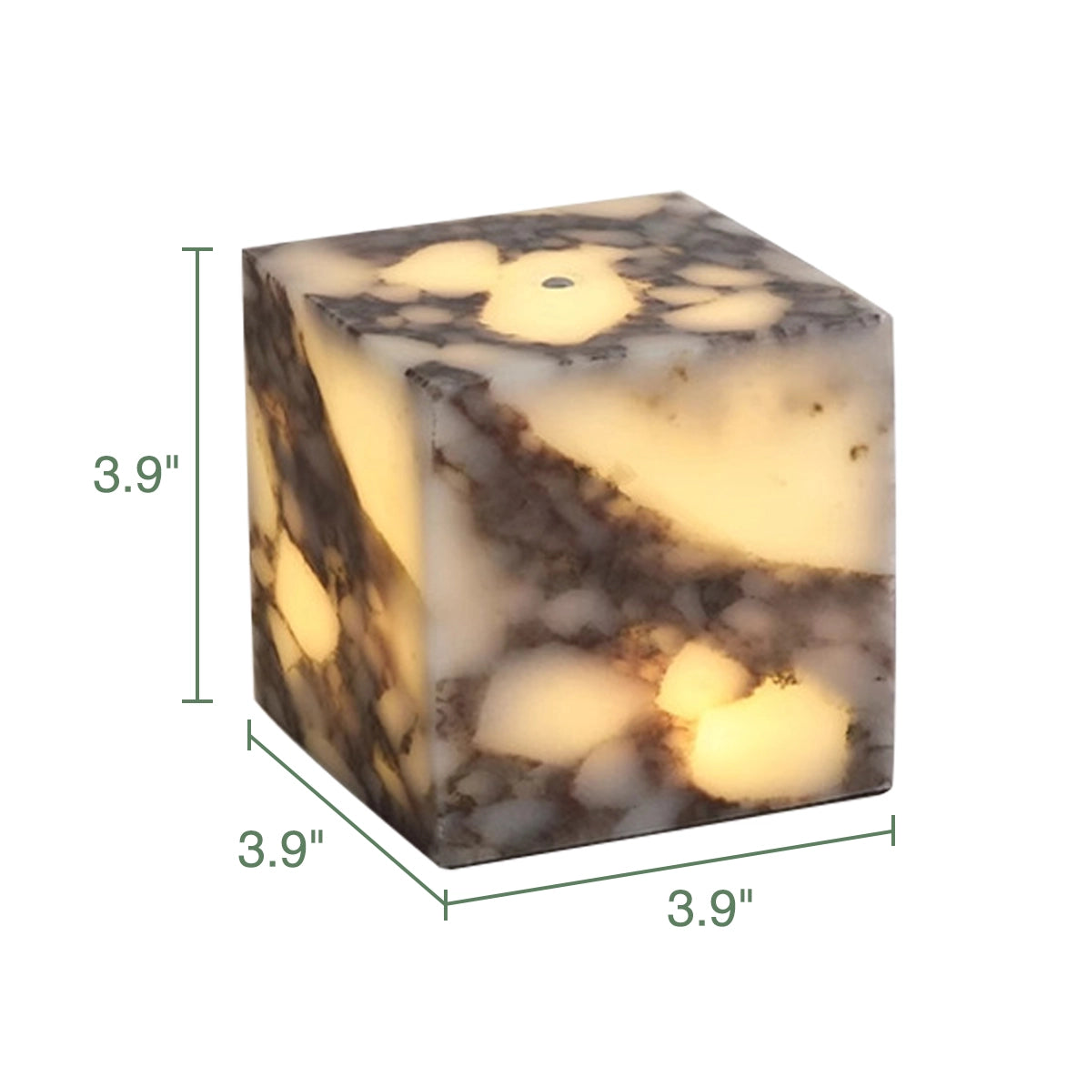 Luxury Marble Side Table Lamp Rechargeable Cube Table Light