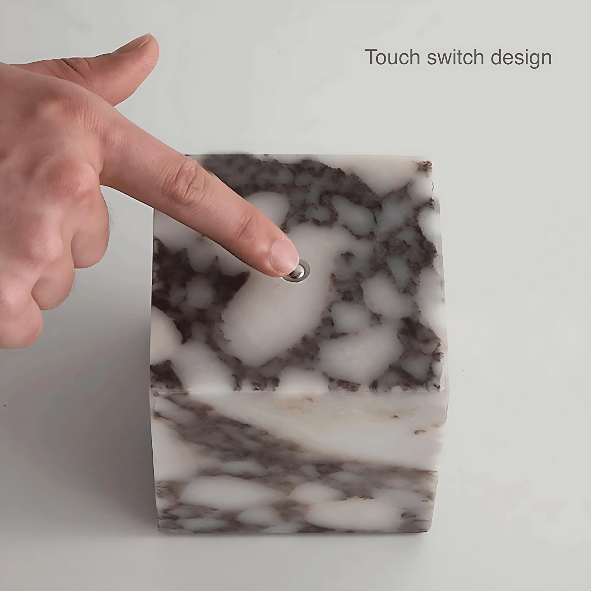 Luxury Marble Side Table Lamp Rechargeable Cube Table Light
